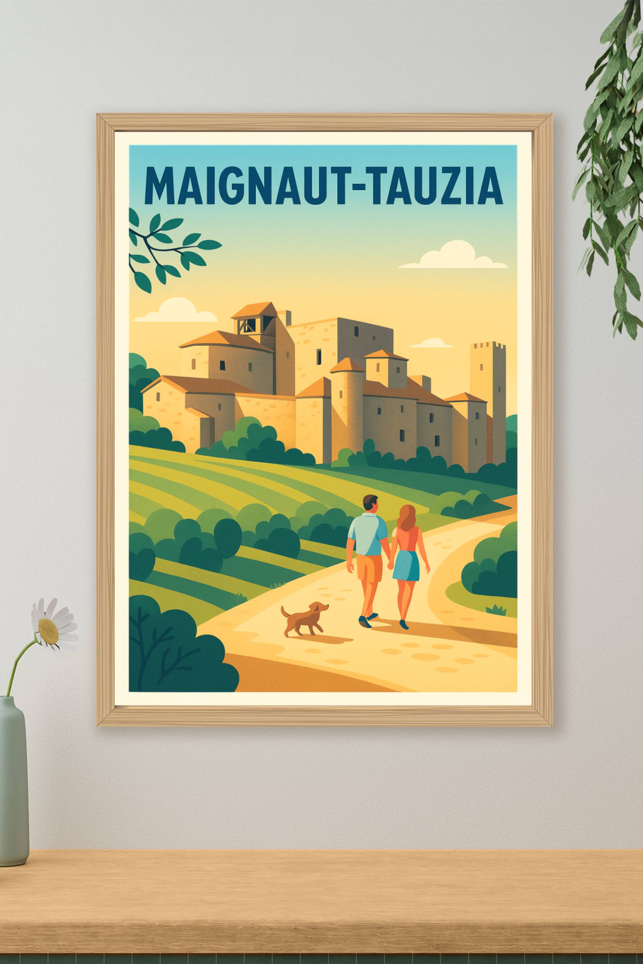 Affiche de Maignaut-Tauzia - Évasion champêtre et patrimoine historique