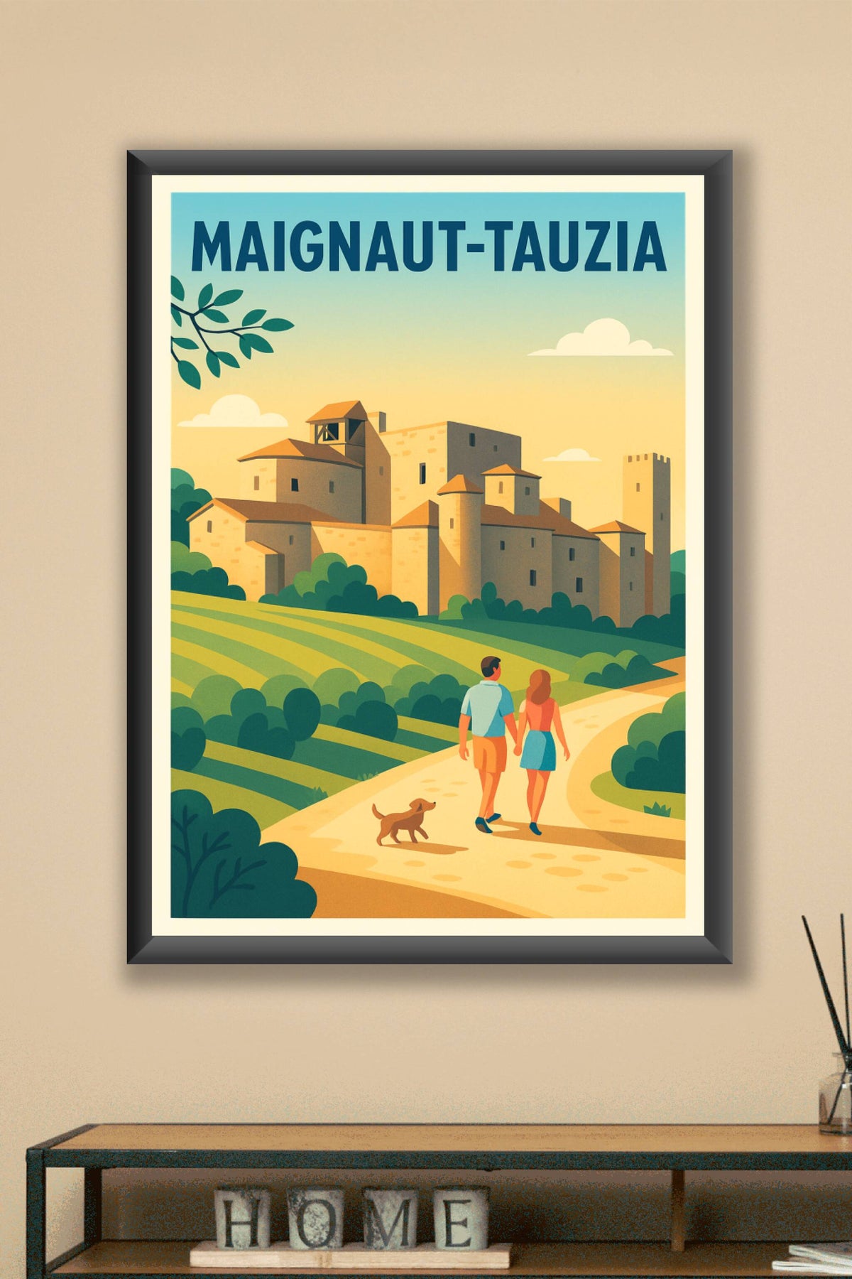 Affiche Maignaut-Tauzia — Évasion champêtre et patrimoine historique · poster d'art de Maignaut-Tauzia
