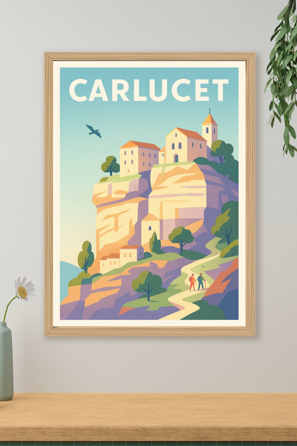 Affiche Carlucet — Le charme intemporel du village perché · poster d'art de Carlucet