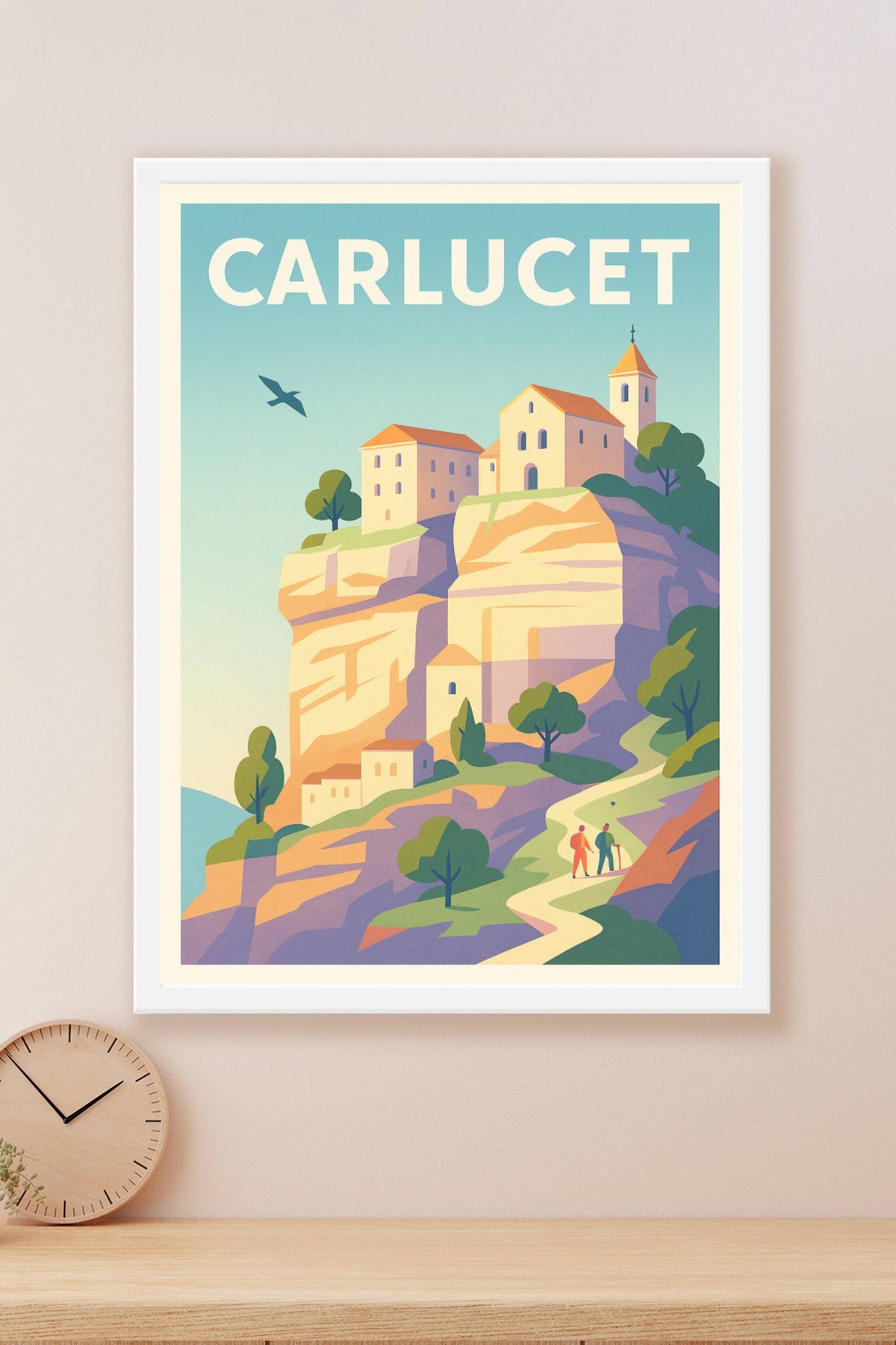 Affiche Carlucet — Le charme intemporel du village perché · poster d'art de Carlucet