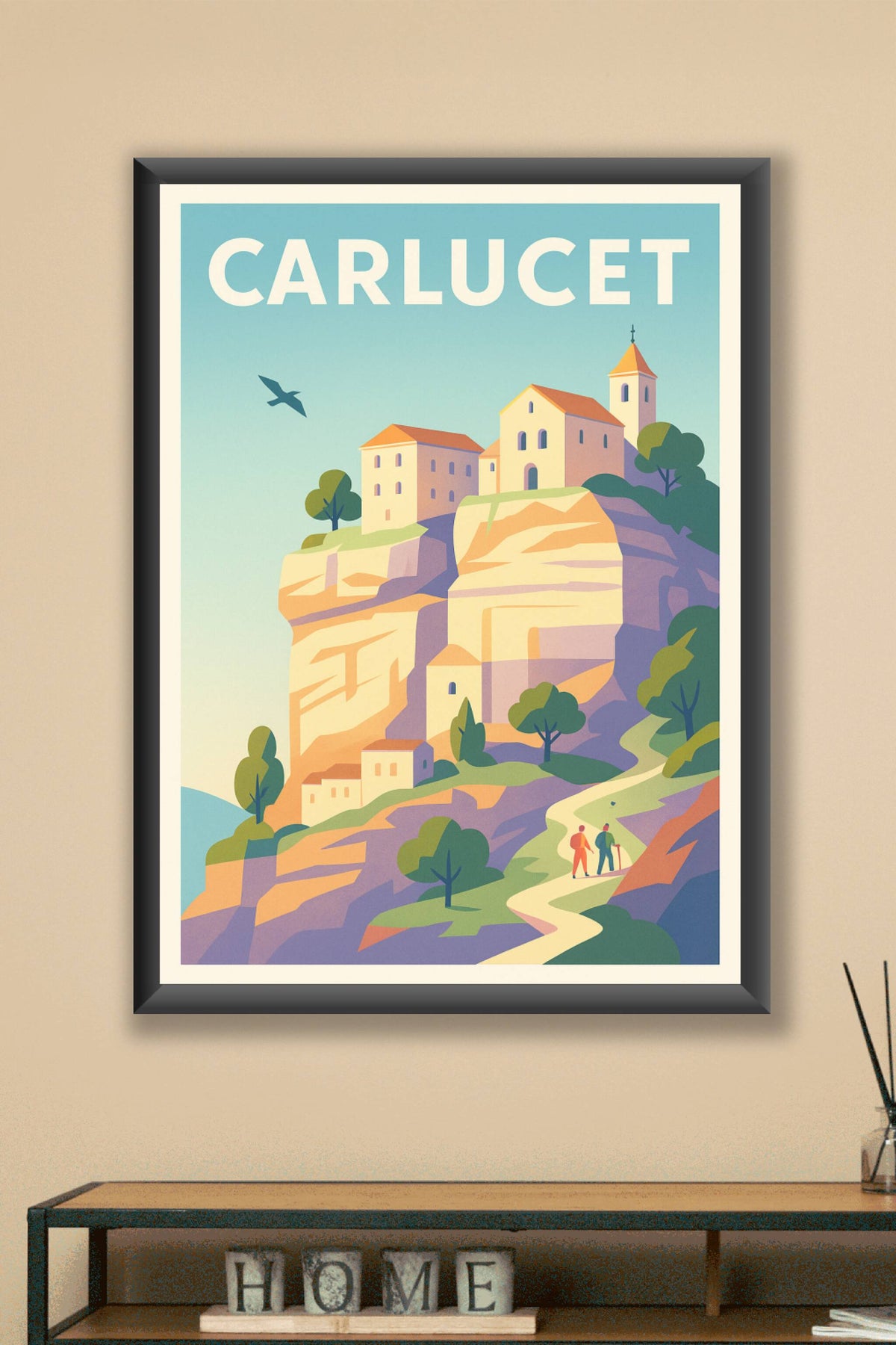 Affiche Carlucet — Le charme intemporel du village perché · poster d'art de Carlucet