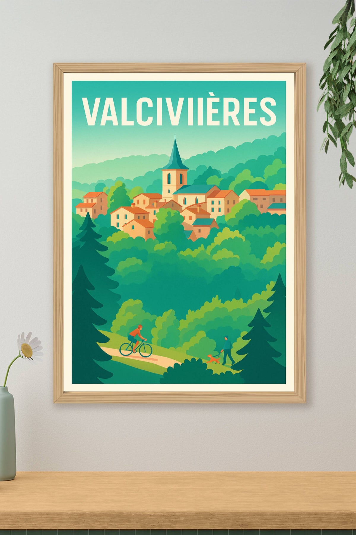 Affiche Valcivières — Escapade nature au cœur du Puy-de-Dôme · poster d'art de Valcivières
