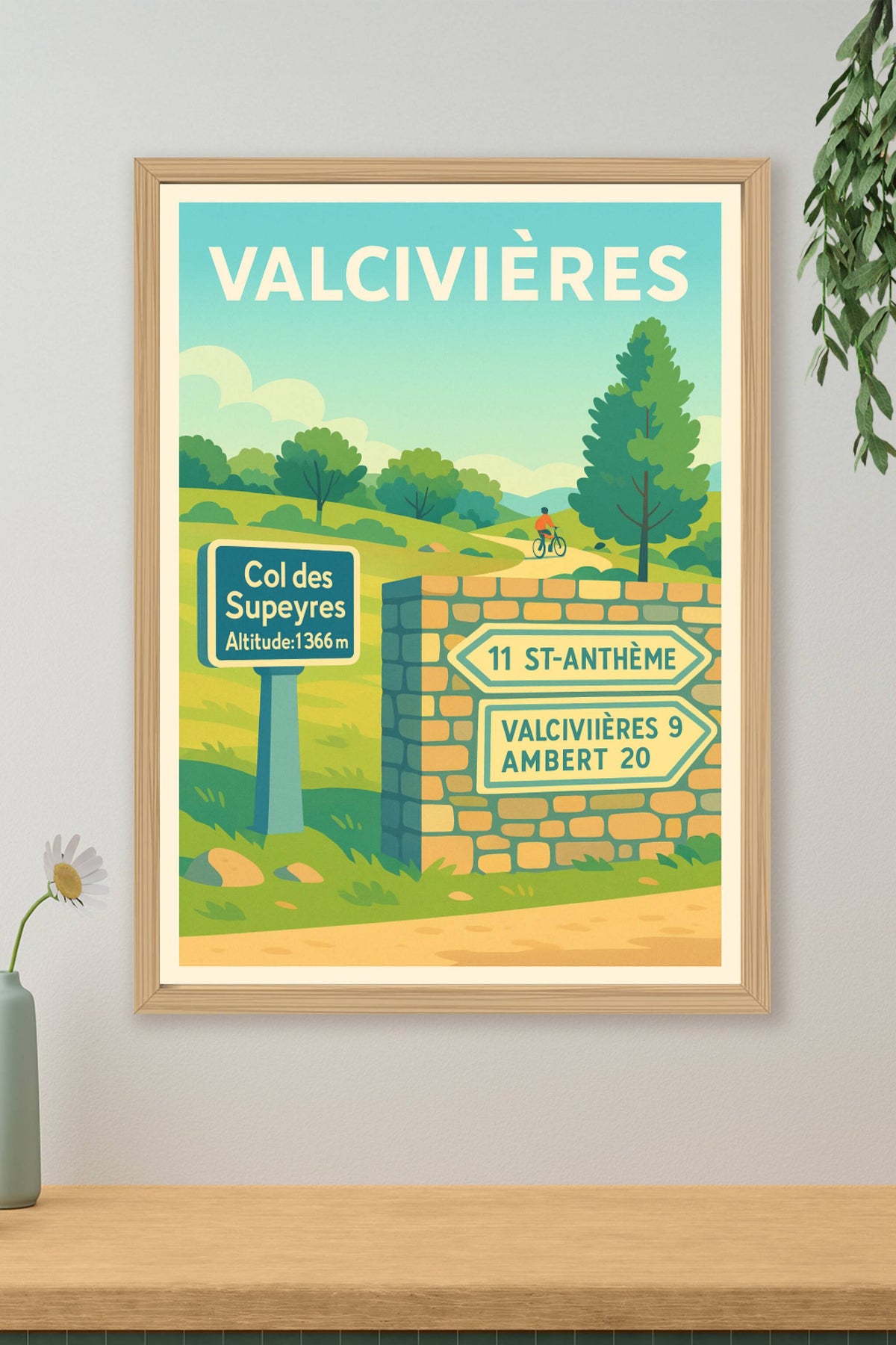 Affiche Valcivières — Escapade au Col des Supeyres · poster d'art de Valcivières