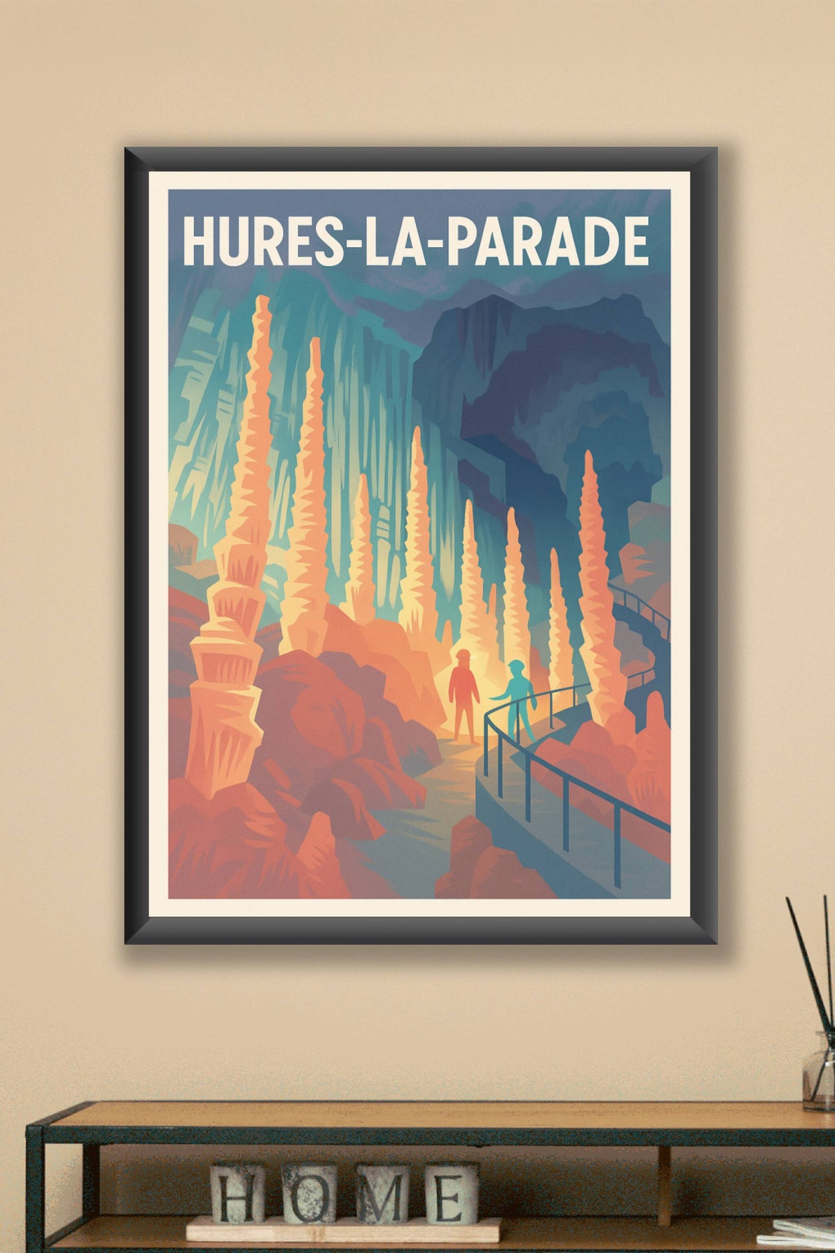 Affiche Hures-la-Parade — Exploration des merveilles souterraines · poster d'art de Hures-la-Parade