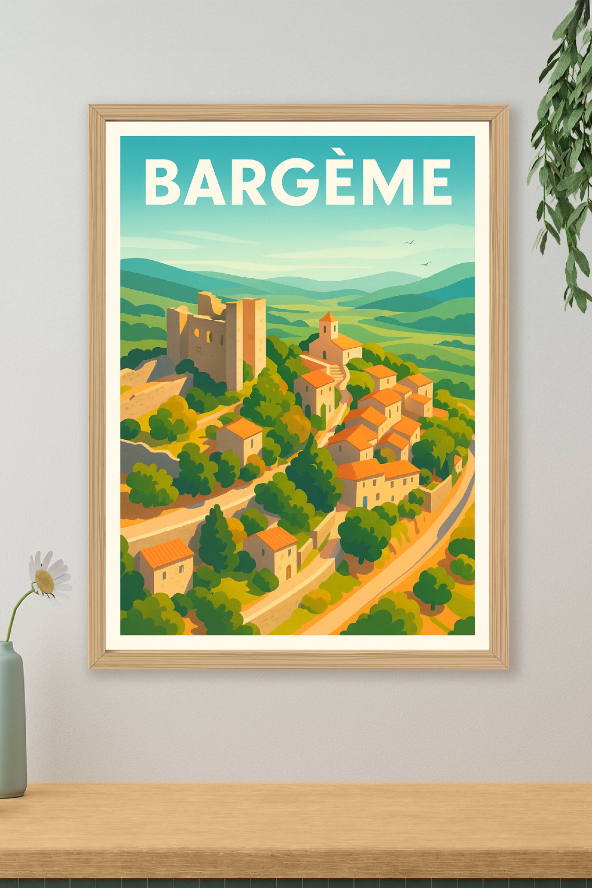 Affiche Bargème — Charme et calme provençal · poster d'art de Bargème