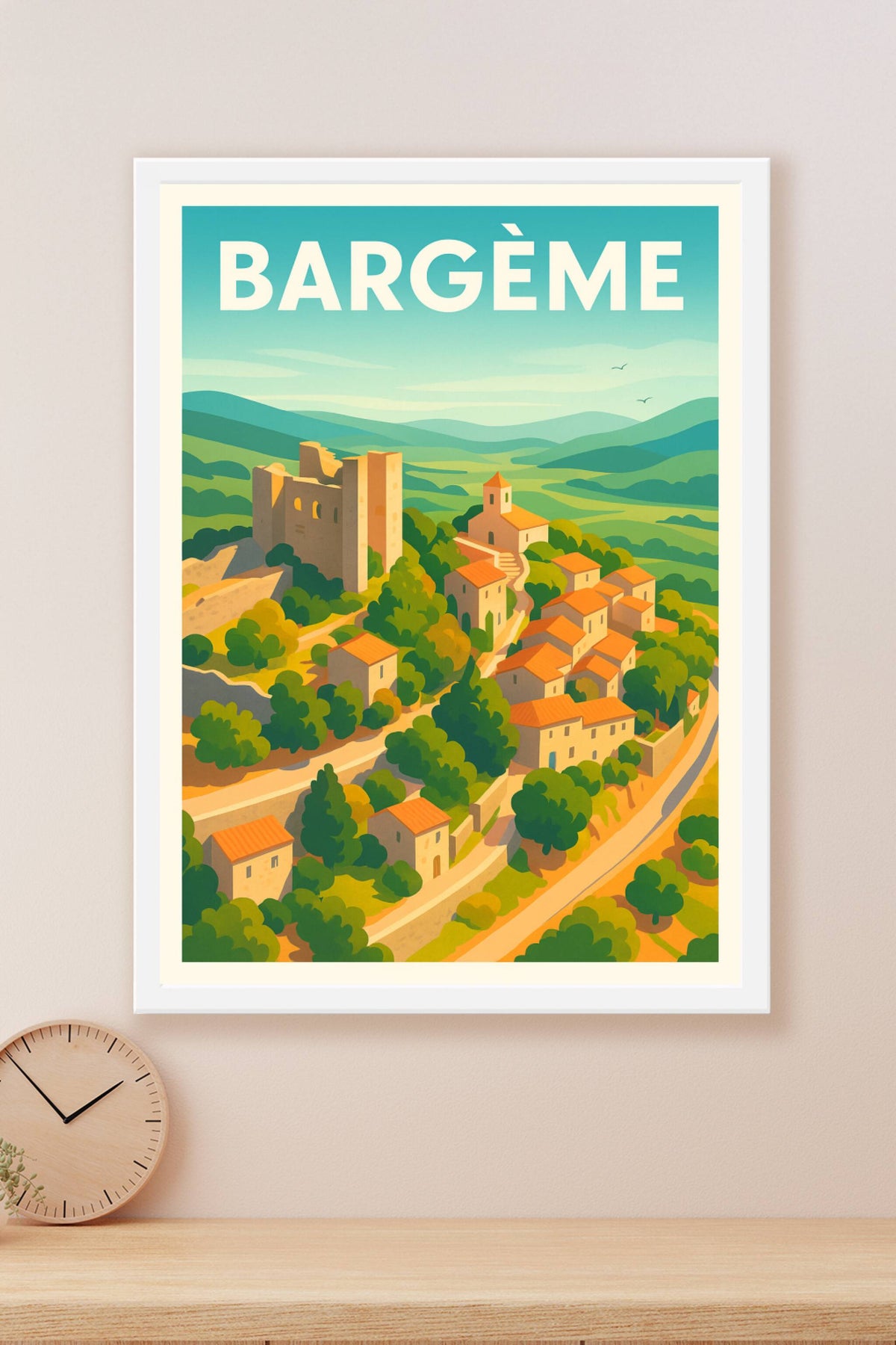 Affiche Bargème — Charme et calme provençal · poster d'art de Bargème