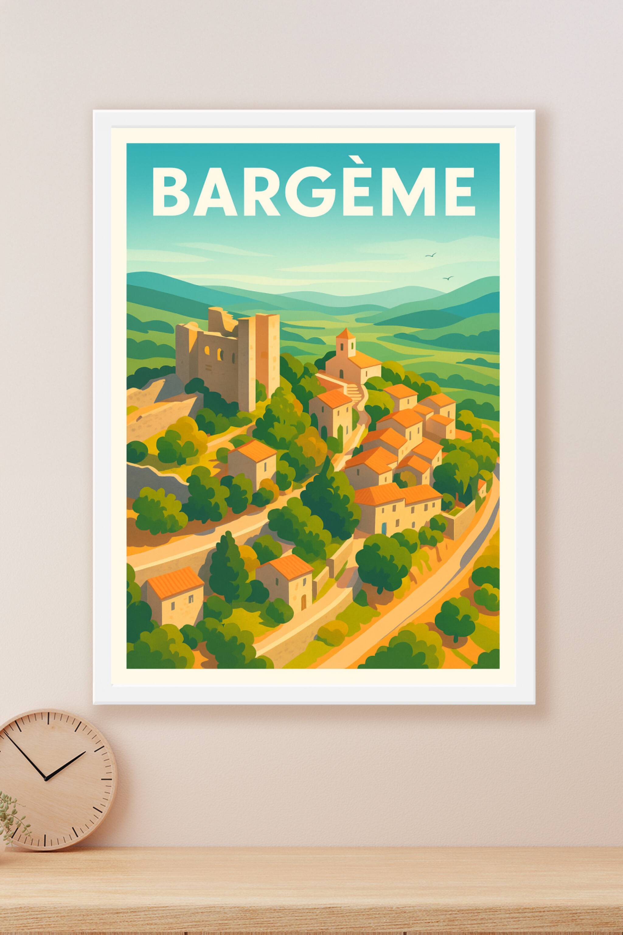 Affiche Bargème — Charme et calme provençal · poster d'art de Bargème