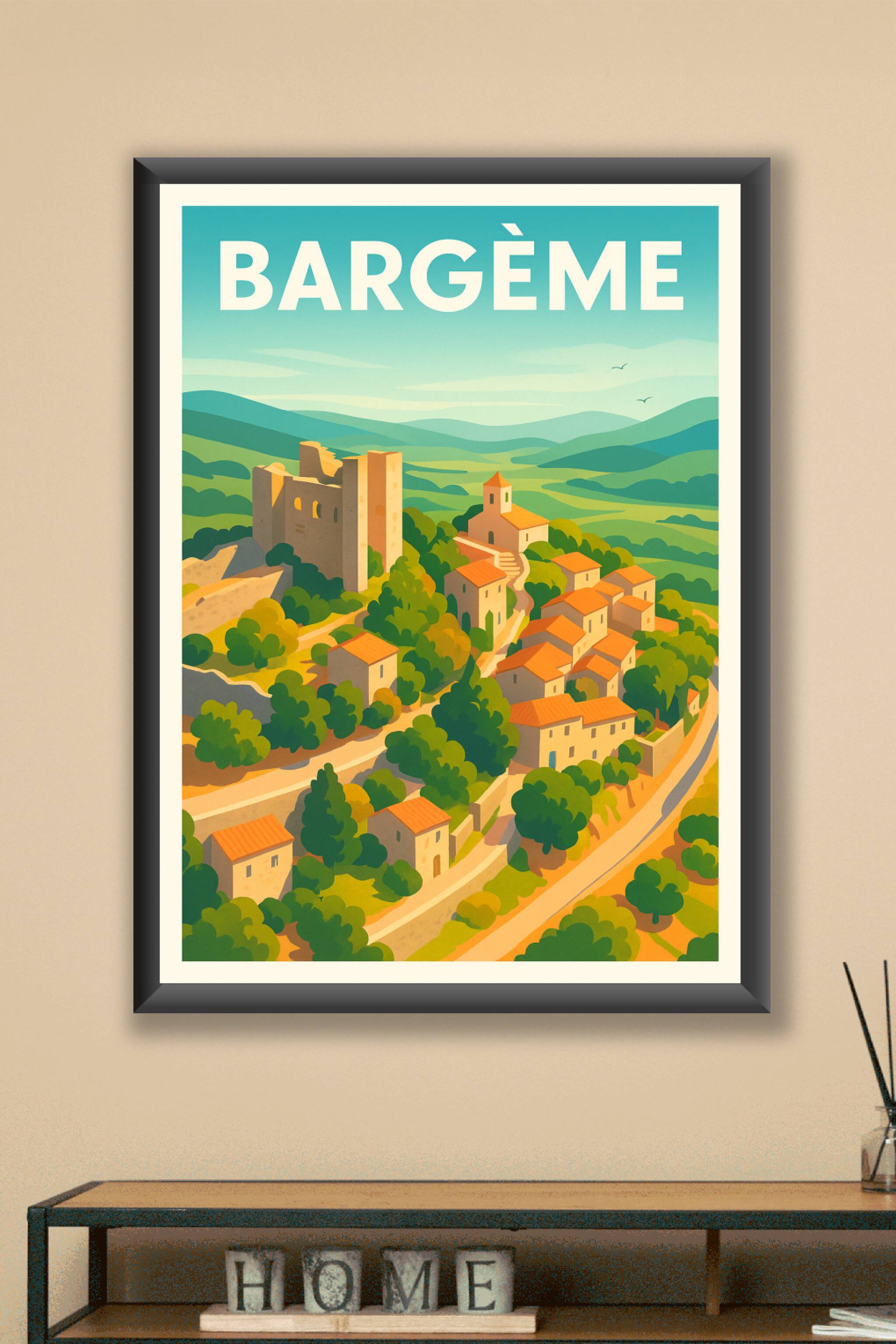 Affiche Bargème — Charme et calme provençal · poster d'art de Bargème