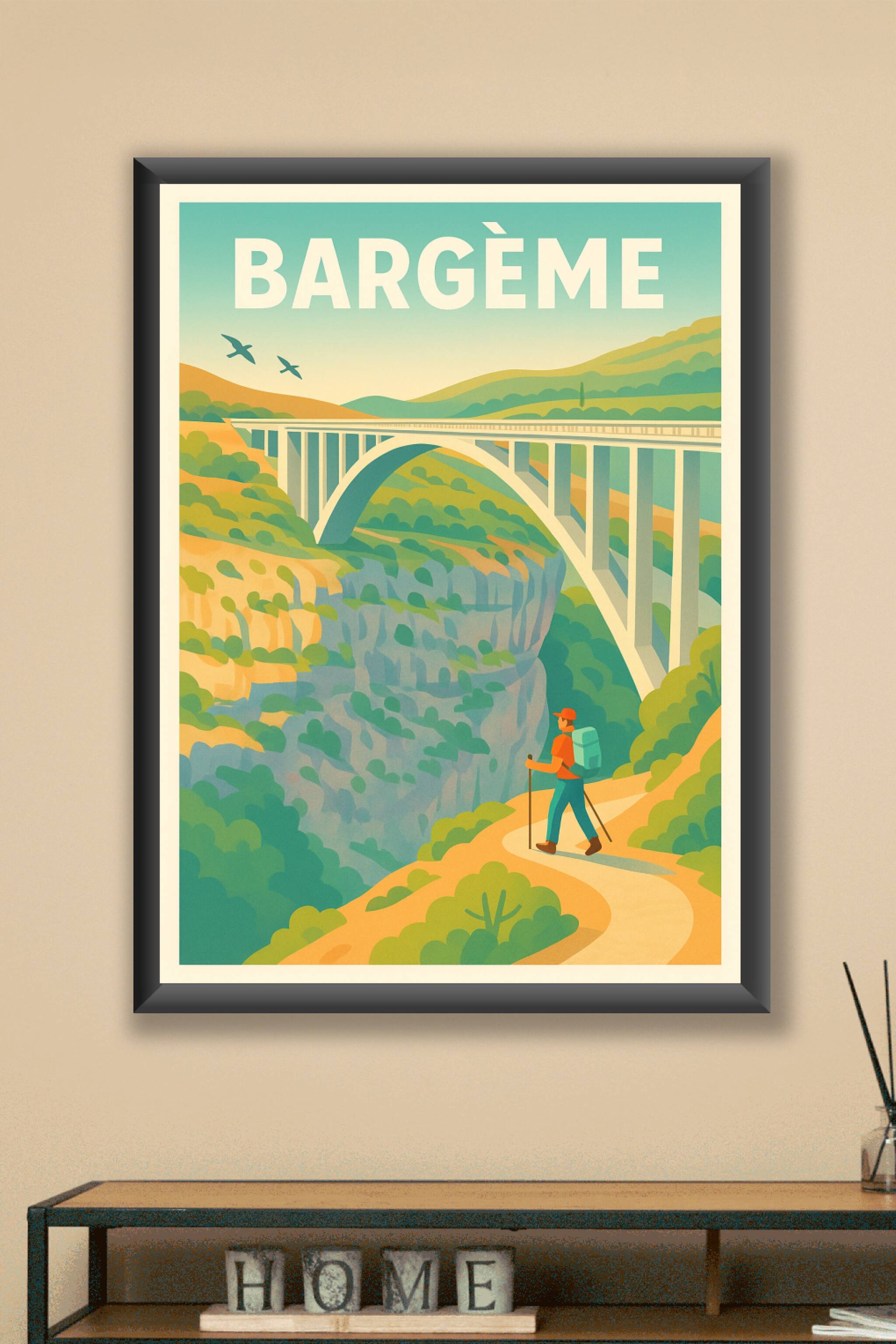 Affiche Bargème — Escapade nature et paysages grandioses · poster d'art de Bargème