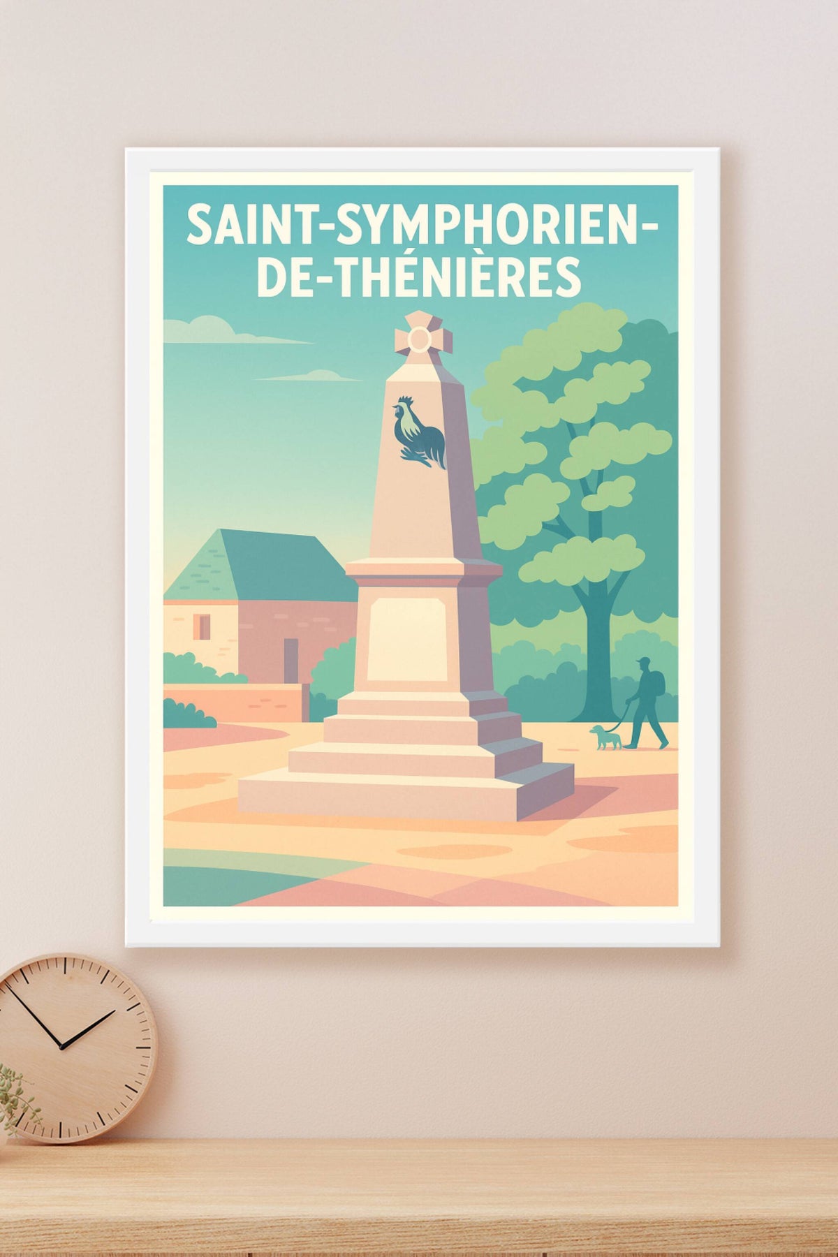 Affiche Saint-Symphorien-de-Thénières — Charme d'un village d'Occitanie · poster d'art de Saint-Symphorien-de-Thénières