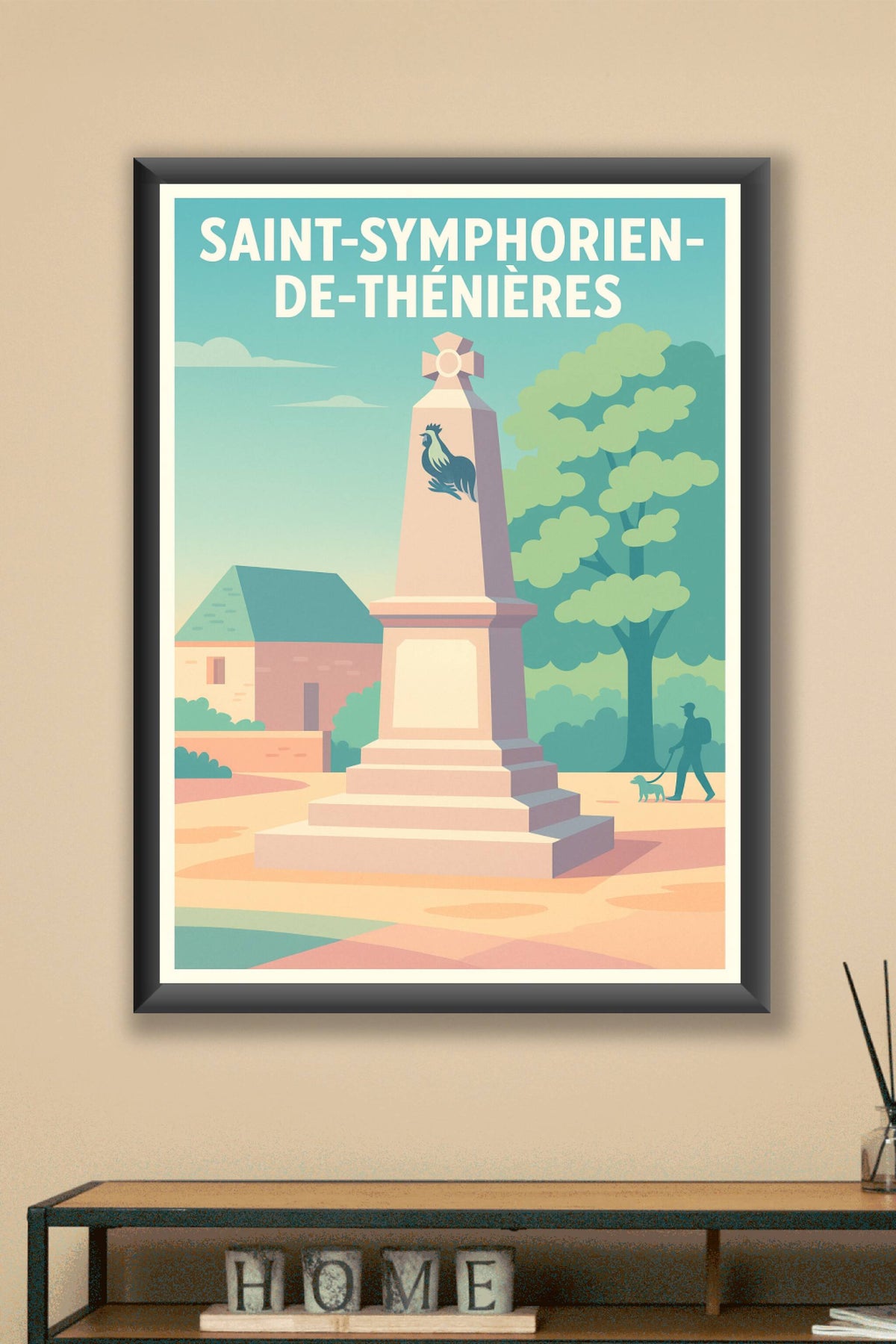Affiche Saint-Symphorien-de-Thénières — Charme d'un village d'Occitanie · poster d'art de Saint-Symphorien-de-Thénières