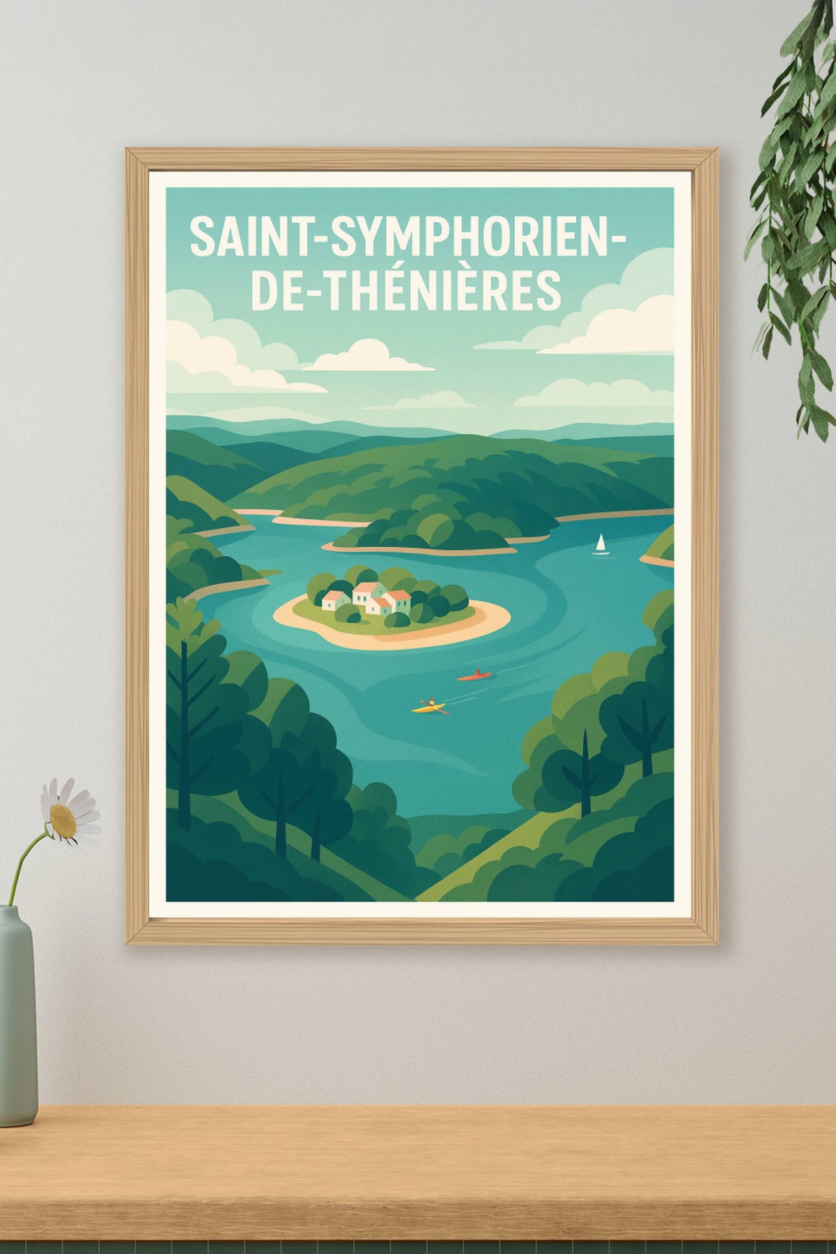 Affiche Saint-Symphorien-de-Thénières — Évasion Nature au Cœur de l'Aveyron · poster d'art de Saint-Symphorien-de-Thénières