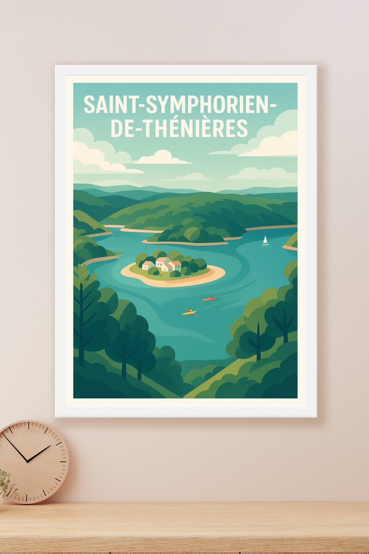 Affiche Saint-Symphorien-de-Thénières — Évasion Nature au Cœur de l'Aveyron · poster d'art de Saint-Symphorien-de-Thénières