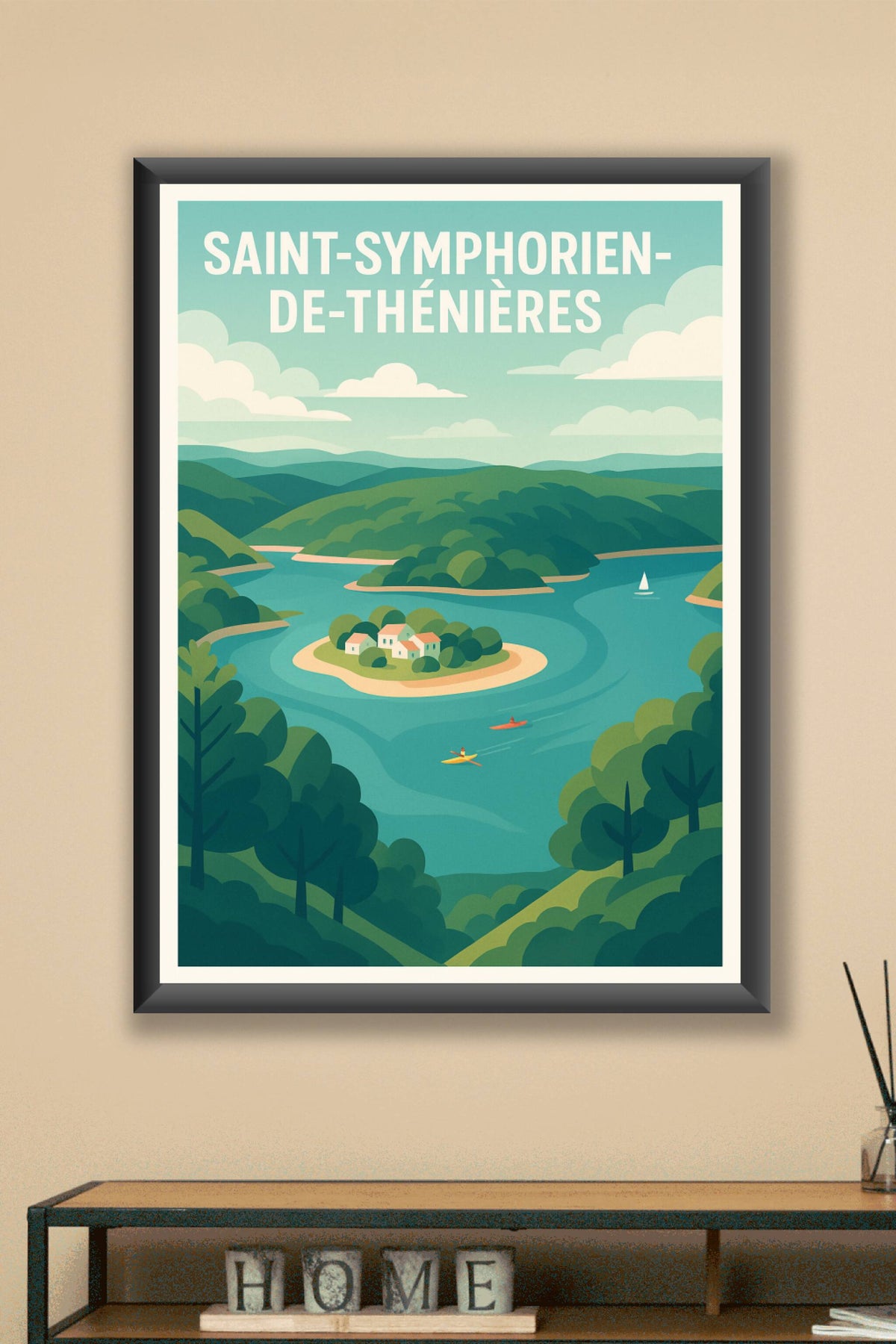 Affiche Saint-Symphorien-de-Thénières — Évasion Nature au Cœur de l'Aveyron · poster d'art de Saint-Symphorien-de-Thénières