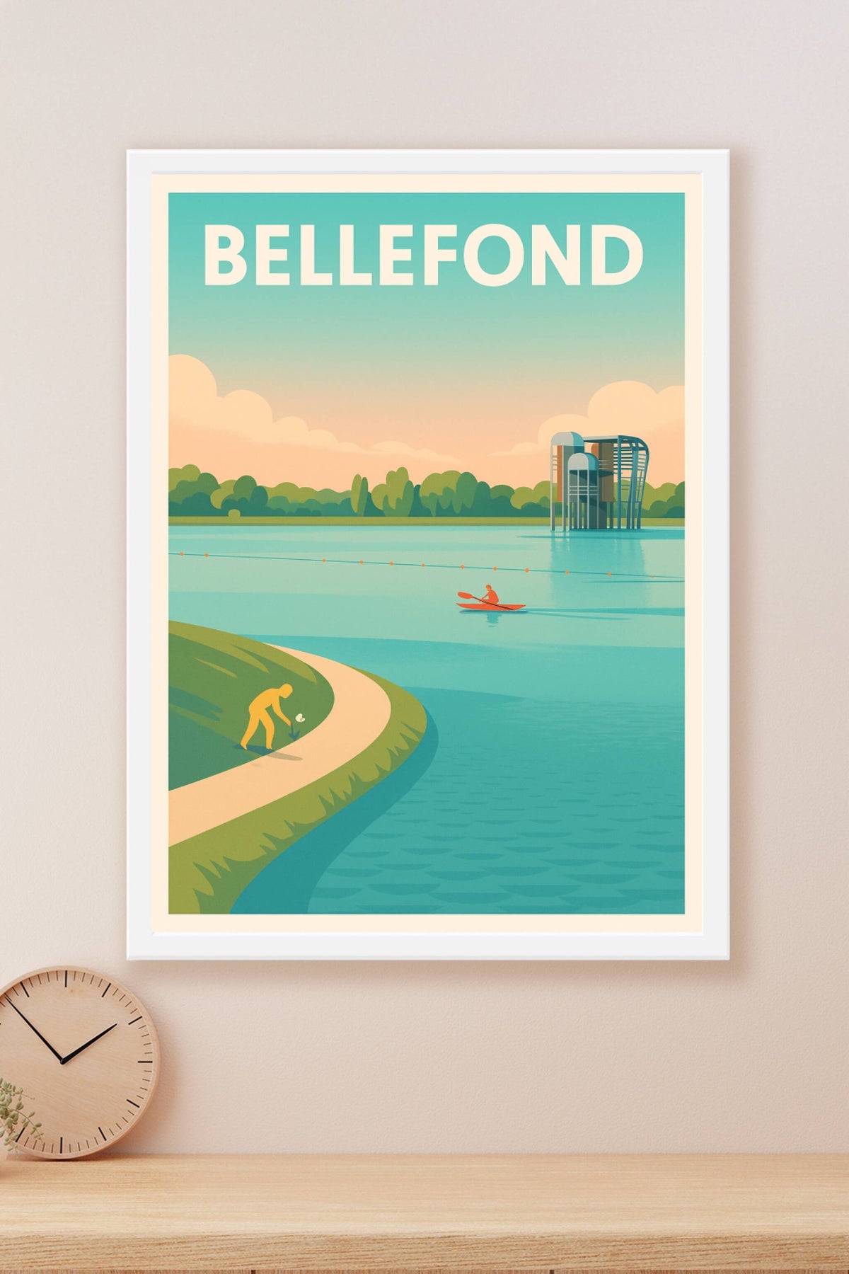 Affiche Bellefond — Sérénité au bord de l'eau · poster d'art de Bellefond
