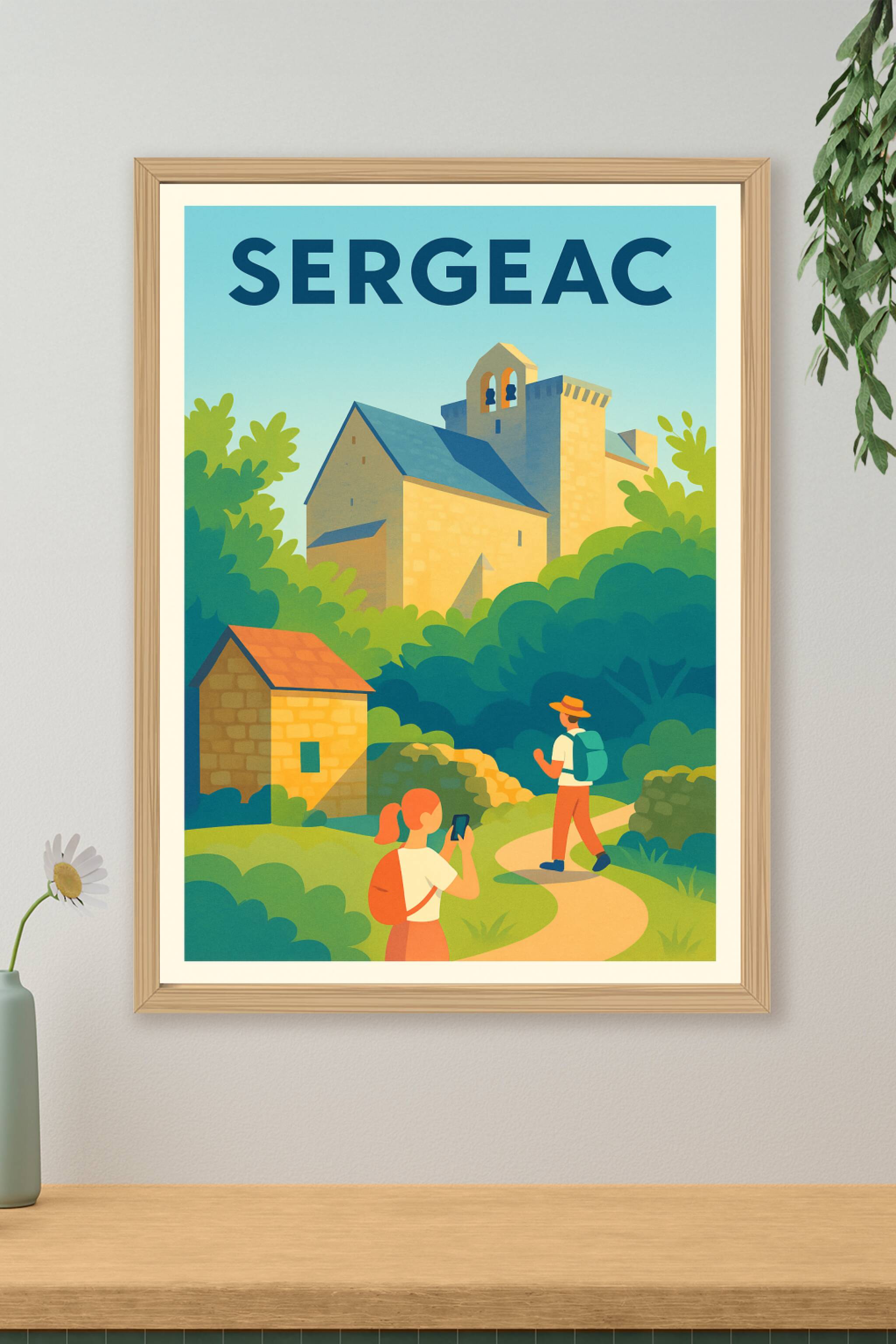 Affiche de Sergeac - Promenade paisible en pleine nature