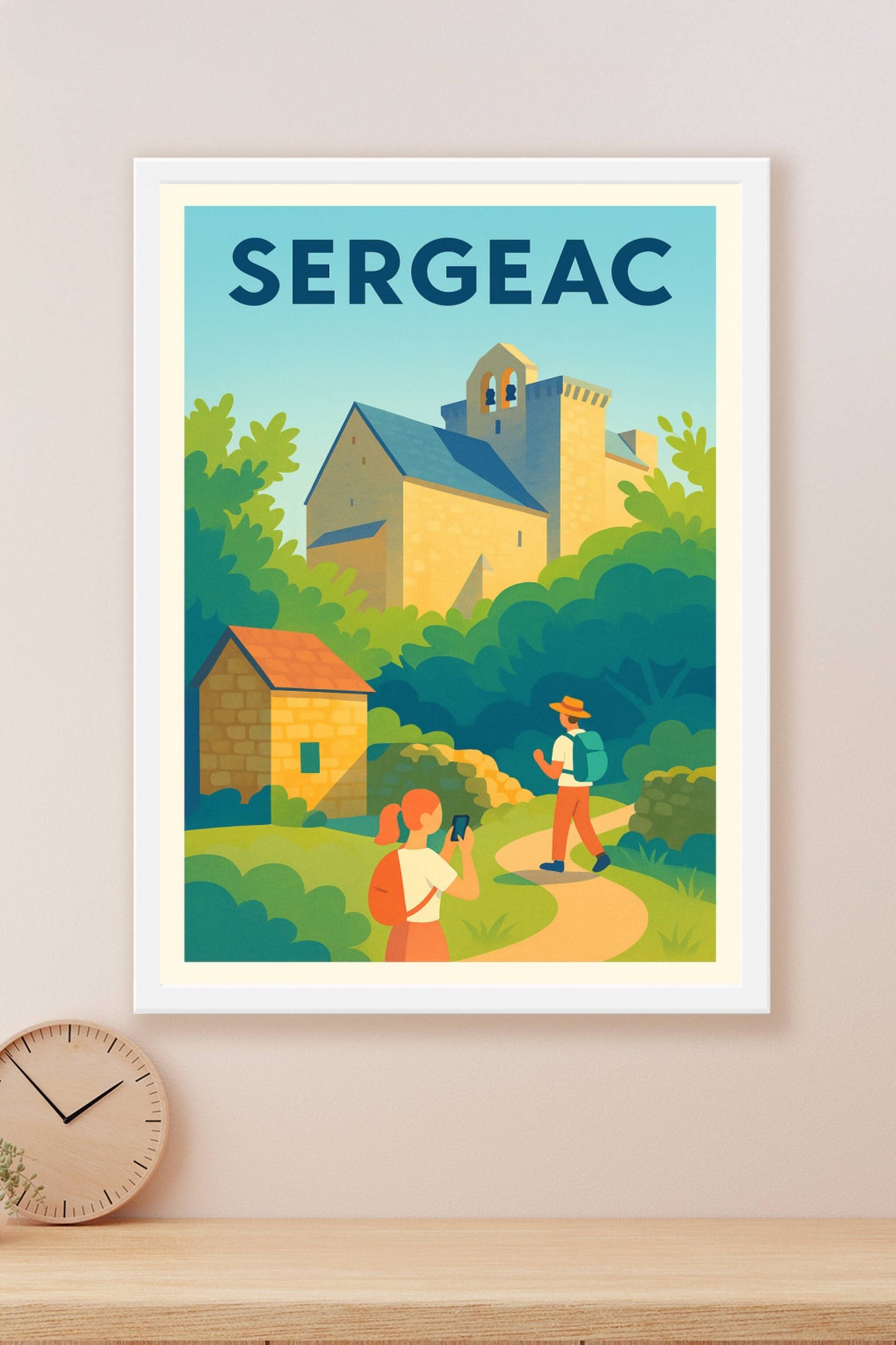 Affiche Sergeac — Promenade paisible en pleine nature · poster d'art de Sergeac