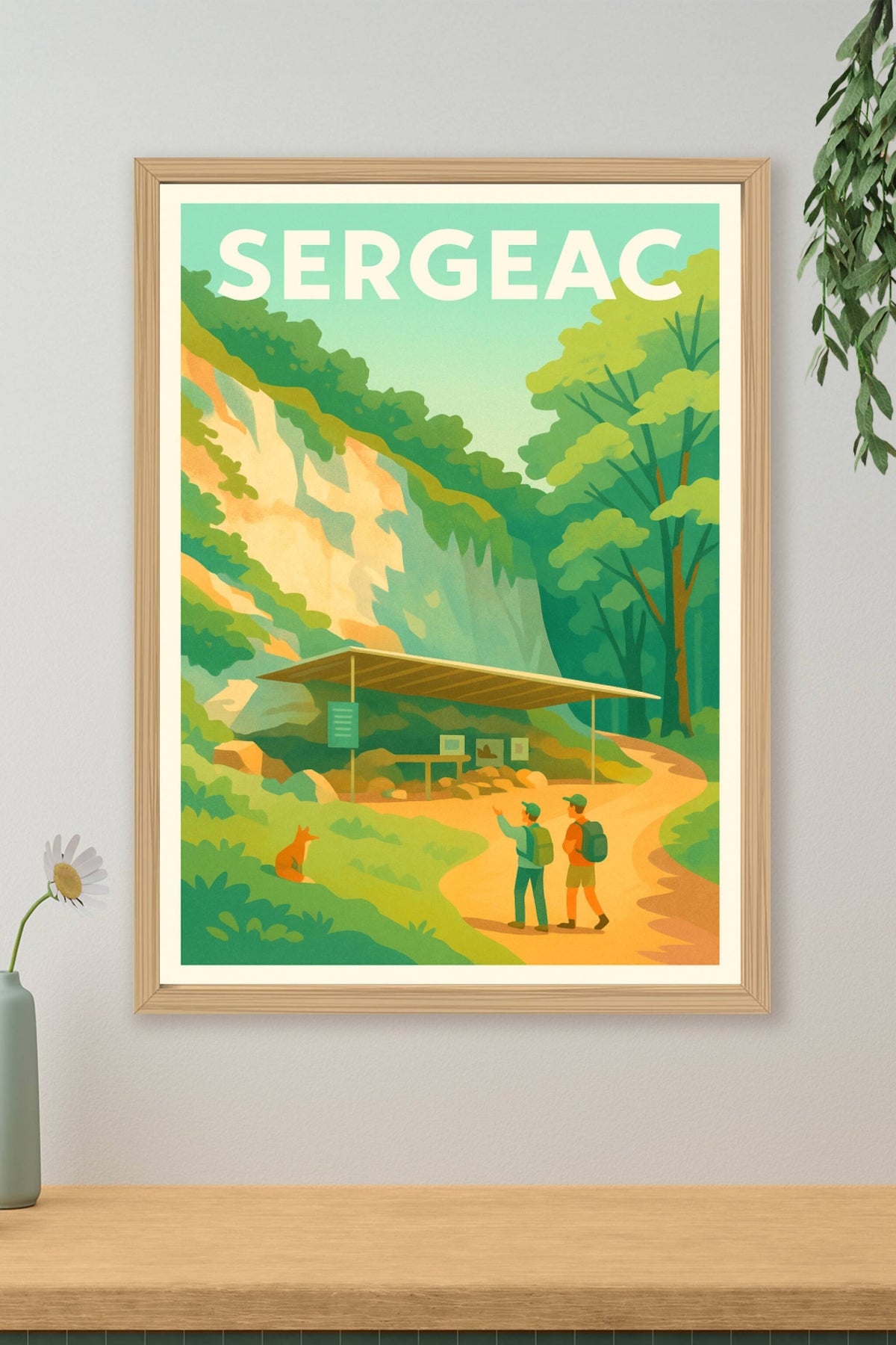 Affiche Sergeac — Invitation à la découverte nature · poster d'art de Sergeac