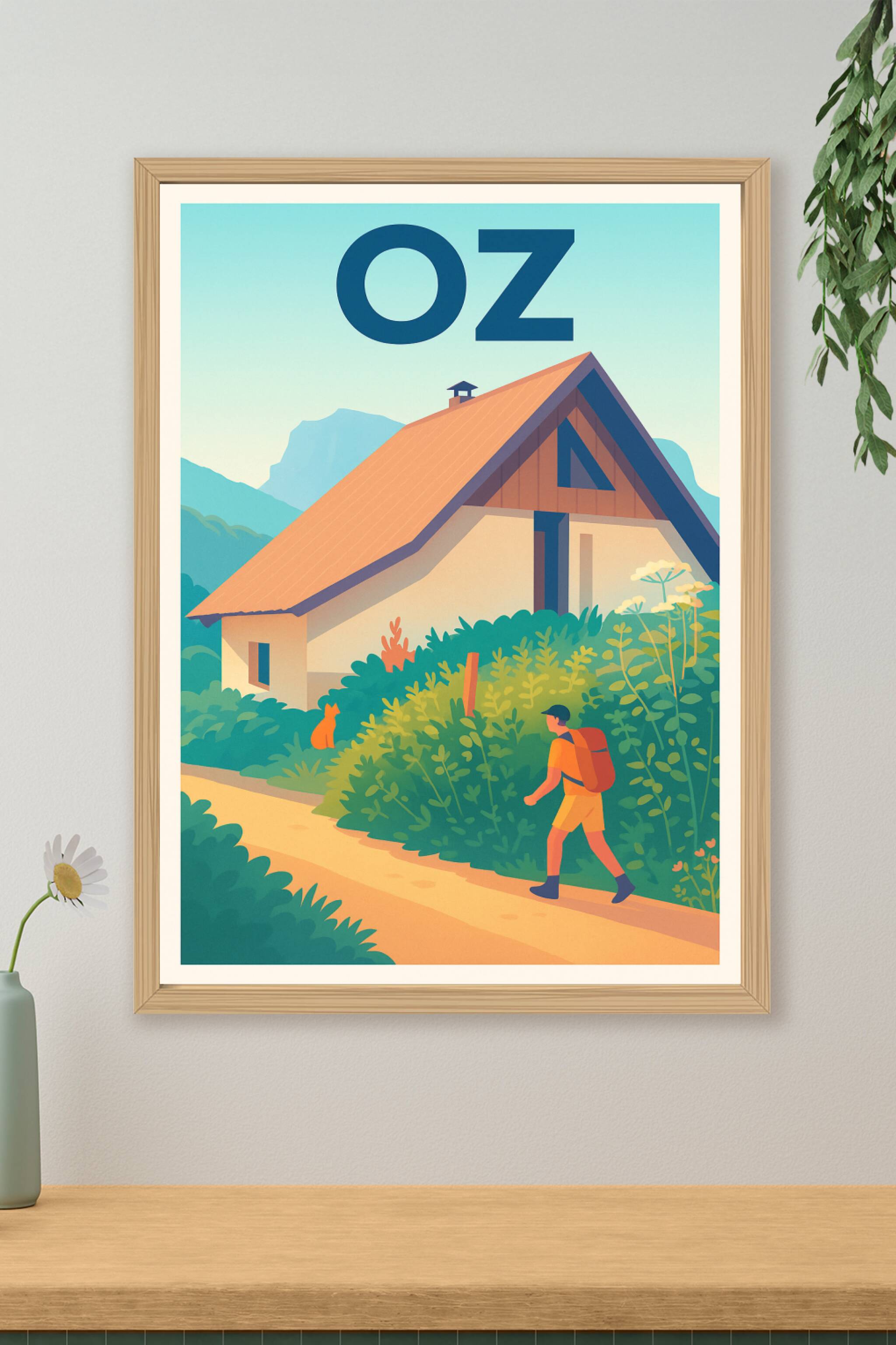 Affiche de Oz - Invitation à la randonnée en pleine nature