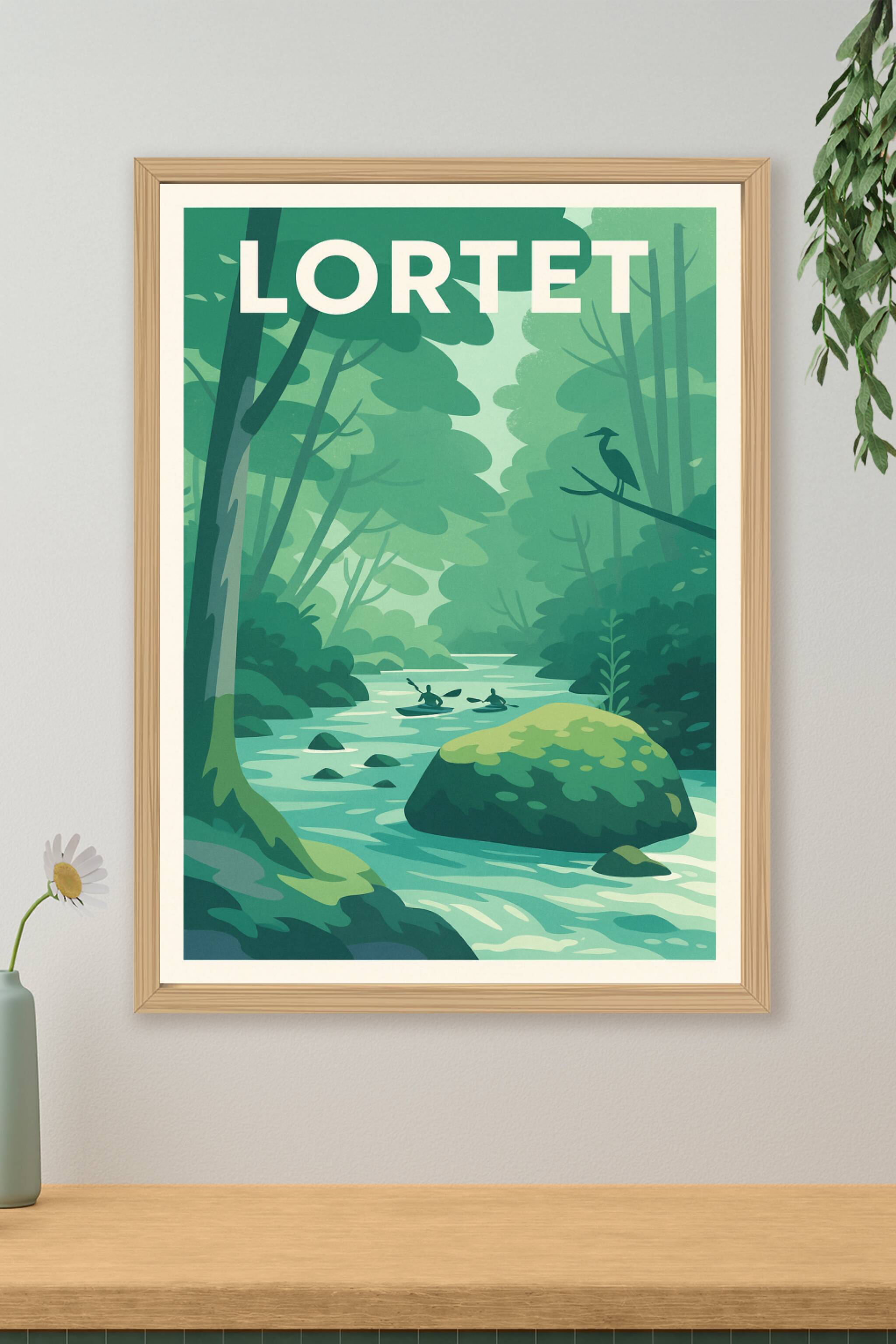 Affiche de Lortet - Immersion nature et aventures en rivière