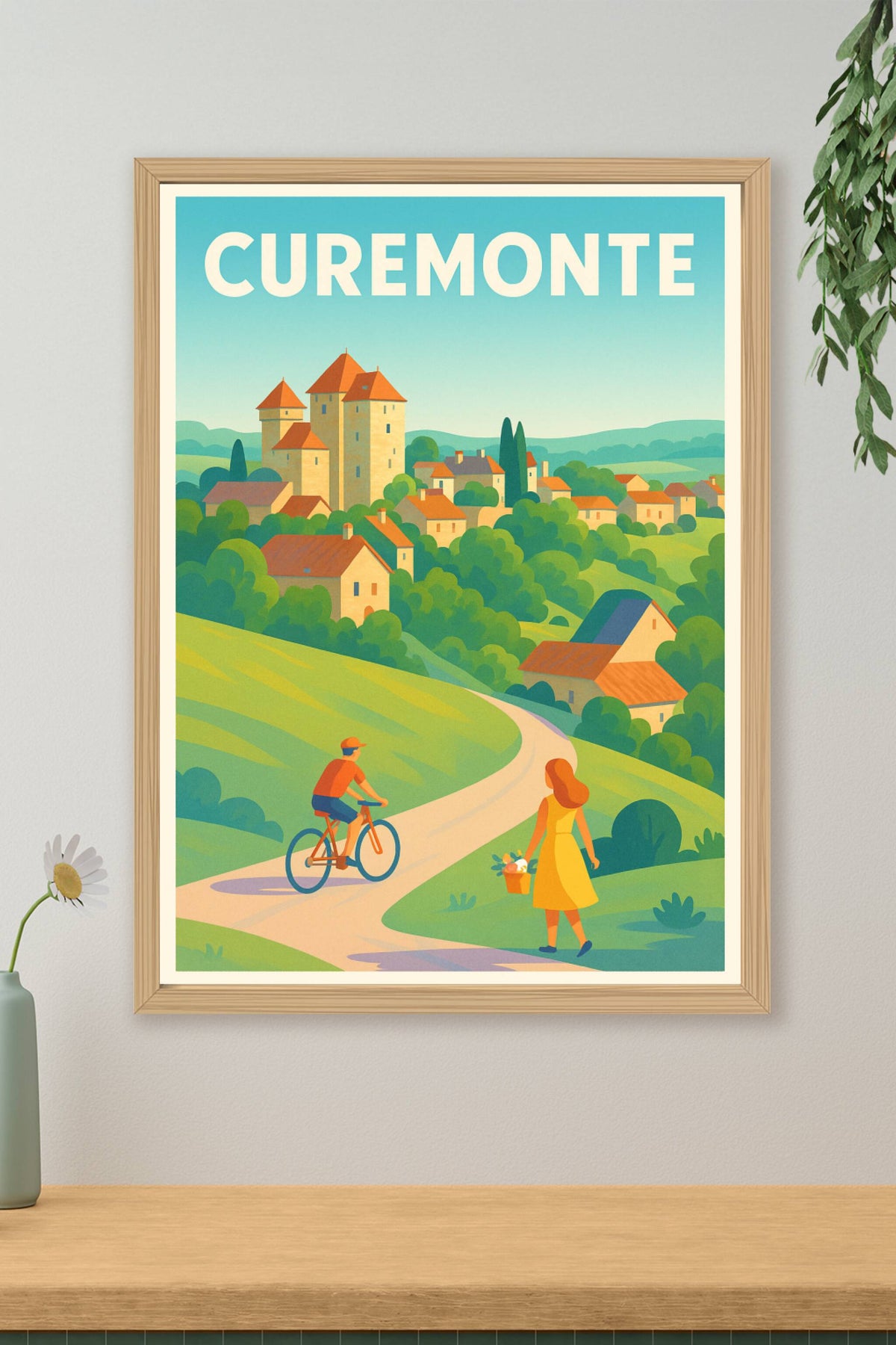 Affiche Curemonte — Douceur de vie dans un village pittoresque · poster d'art de Curemonte