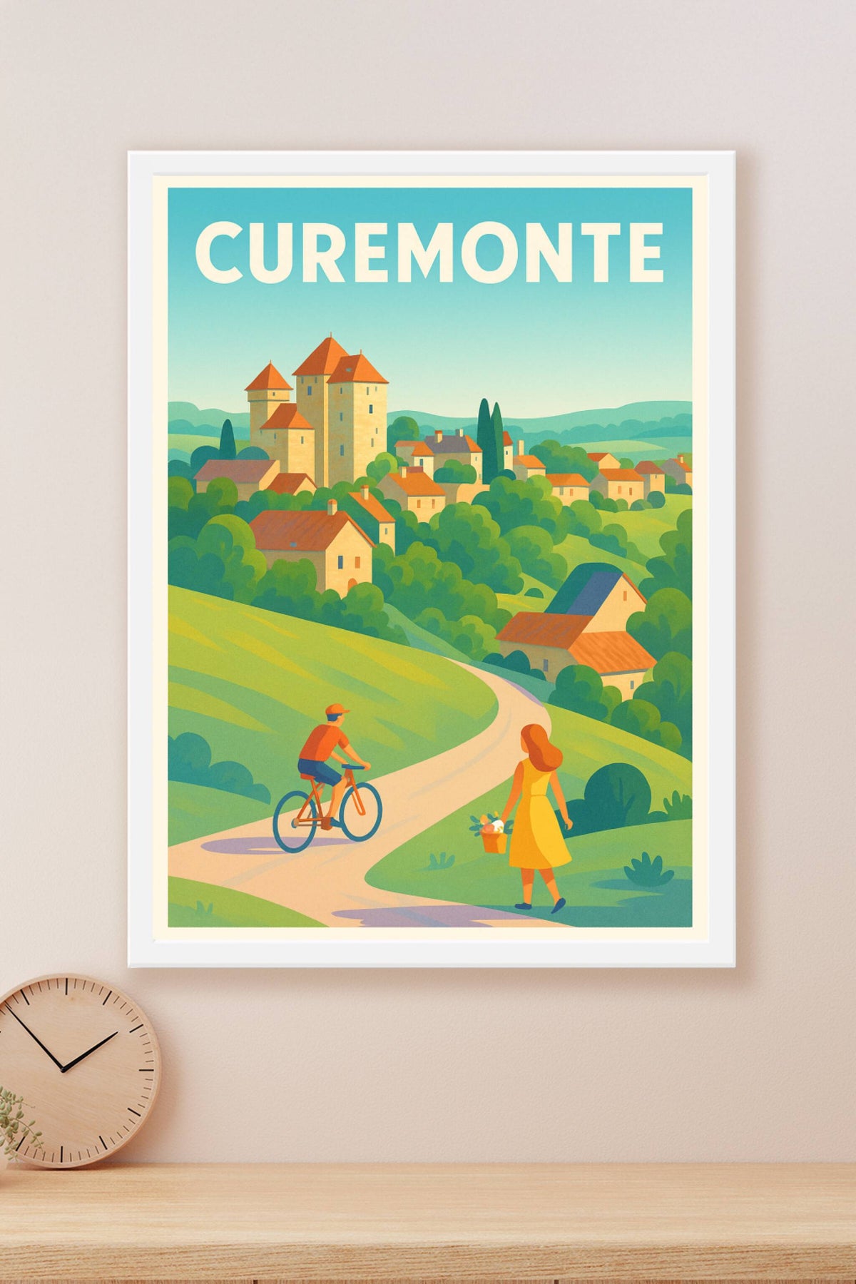 Affiche Curemonte — Douceur de vie dans un village pittoresque · poster d'art de Curemonte