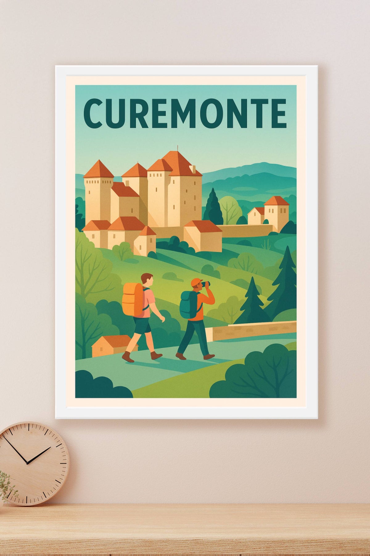 Affiche Curemonte — Escapade au cœur du Moyen Âge · poster d'art de Curemonte