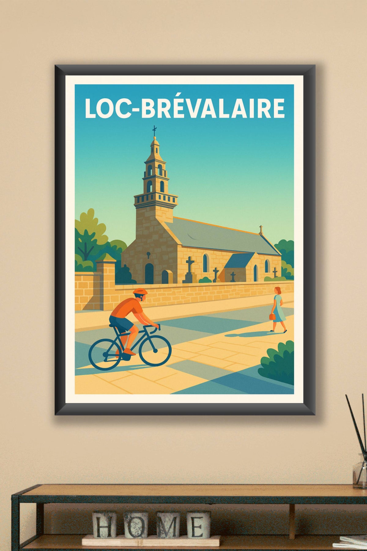 Affiche Loc-Brévalaire — Sérénité et charme breton · poster d'art de Loc-Brévalaire