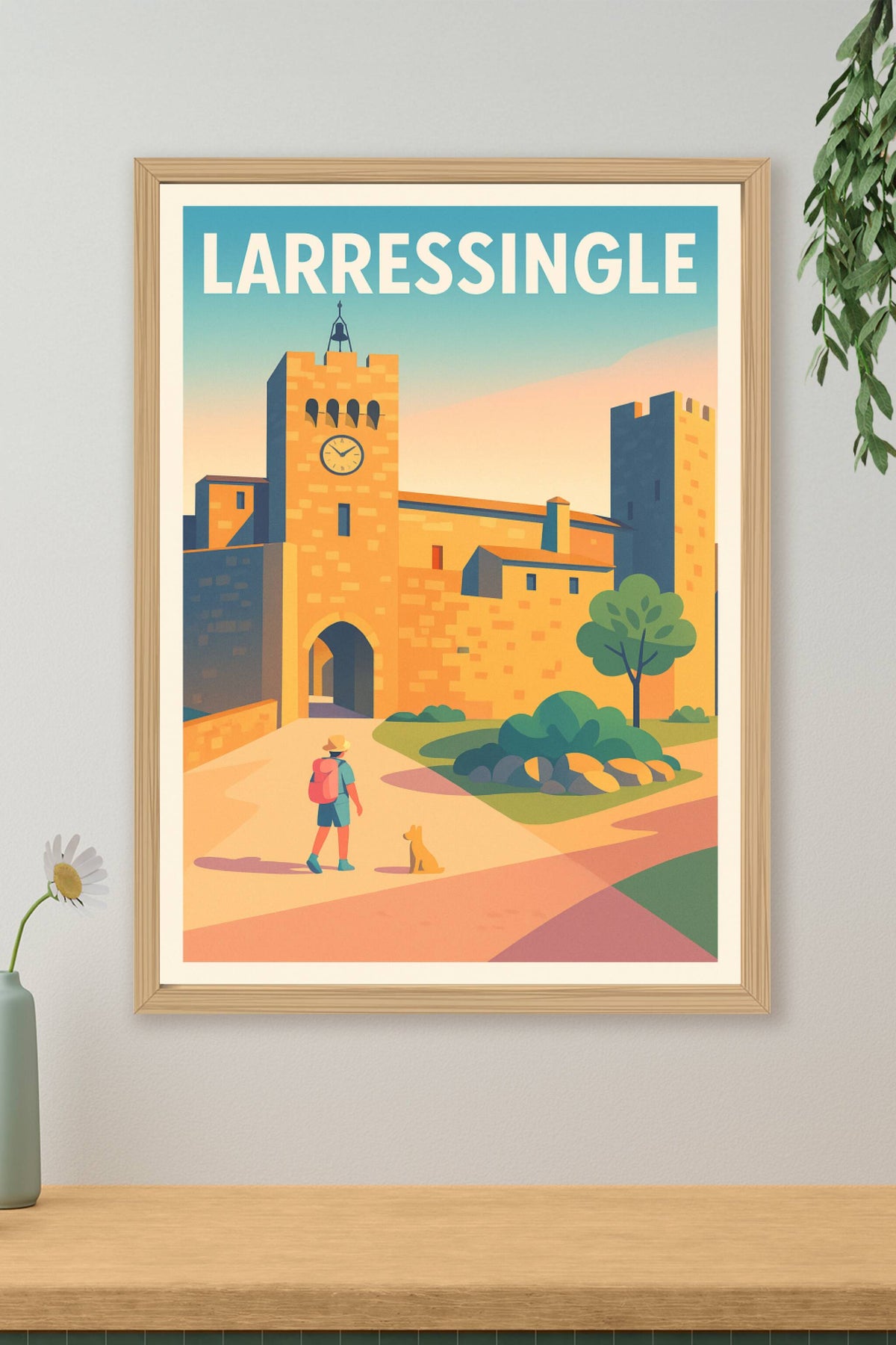 Affiche Larressingle — Voyage au cœur du village fortifié · poster d'art de Larressingle