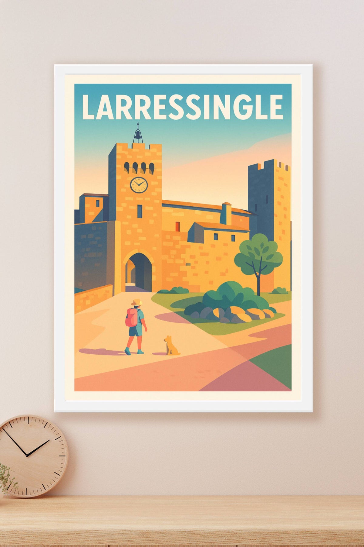 Affiche Larressingle — Voyage au cœur du village fortifié · poster d'art de Larressingle