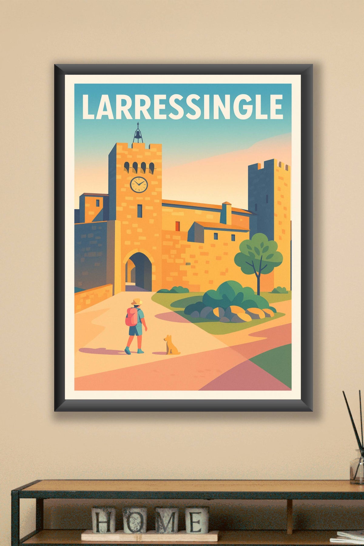 Affiche Larressingle — Voyage au cœur du village fortifié · poster d'art de Larressingle