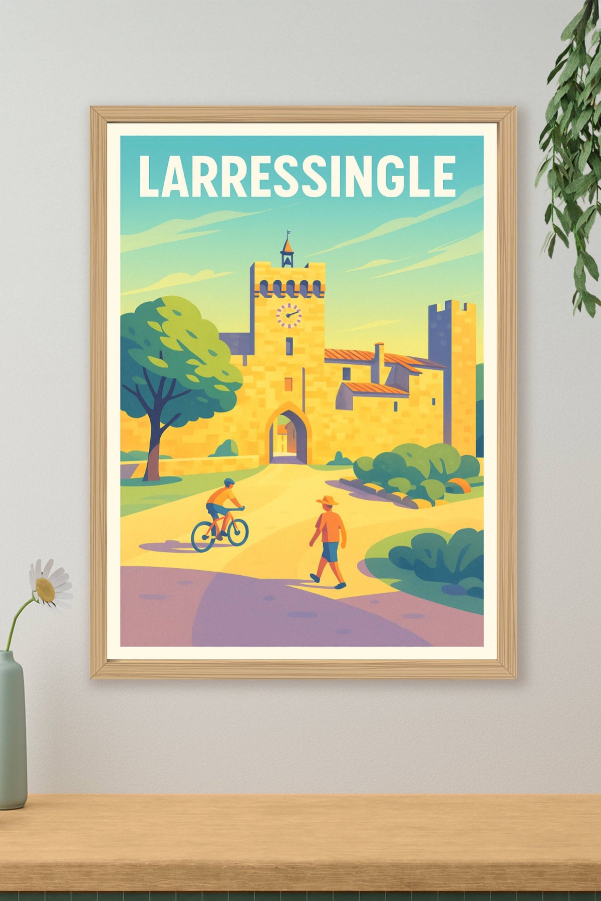Affiche Larressingle — Charme médiéval et douceur de vivre · poster d'art de Larressingle