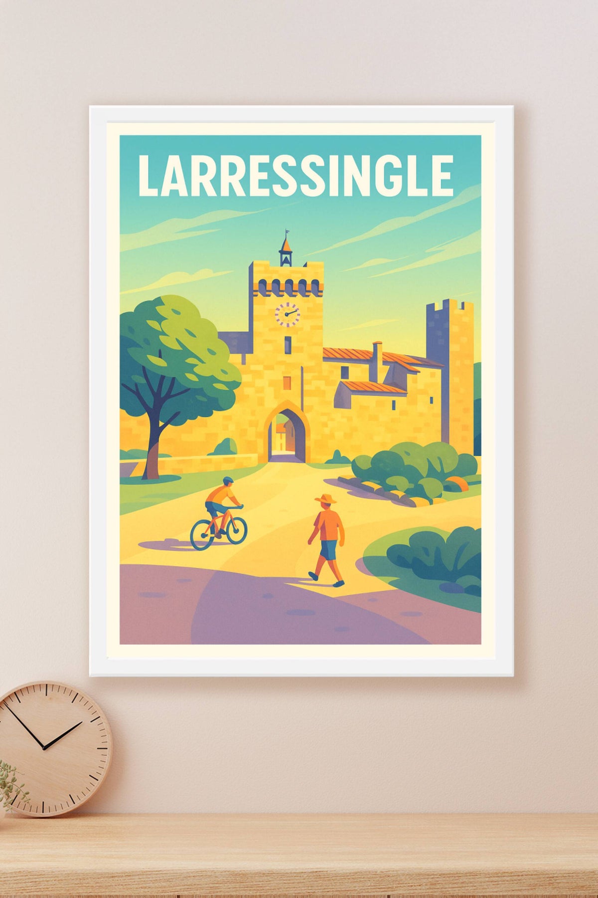 Affiche Larressingle — Charme médiéval et douceur de vivre · poster d'art de Larressingle