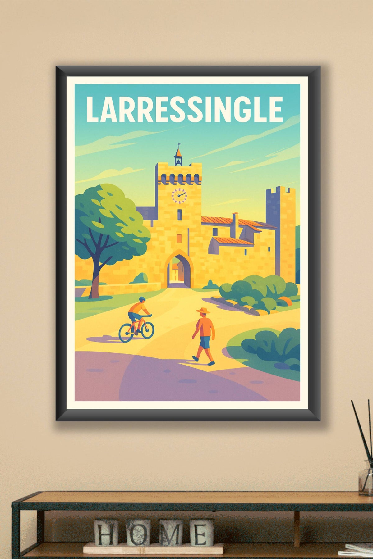 Affiche Larressingle — Charme médiéval et douceur de vivre · poster d'art de Larressingle