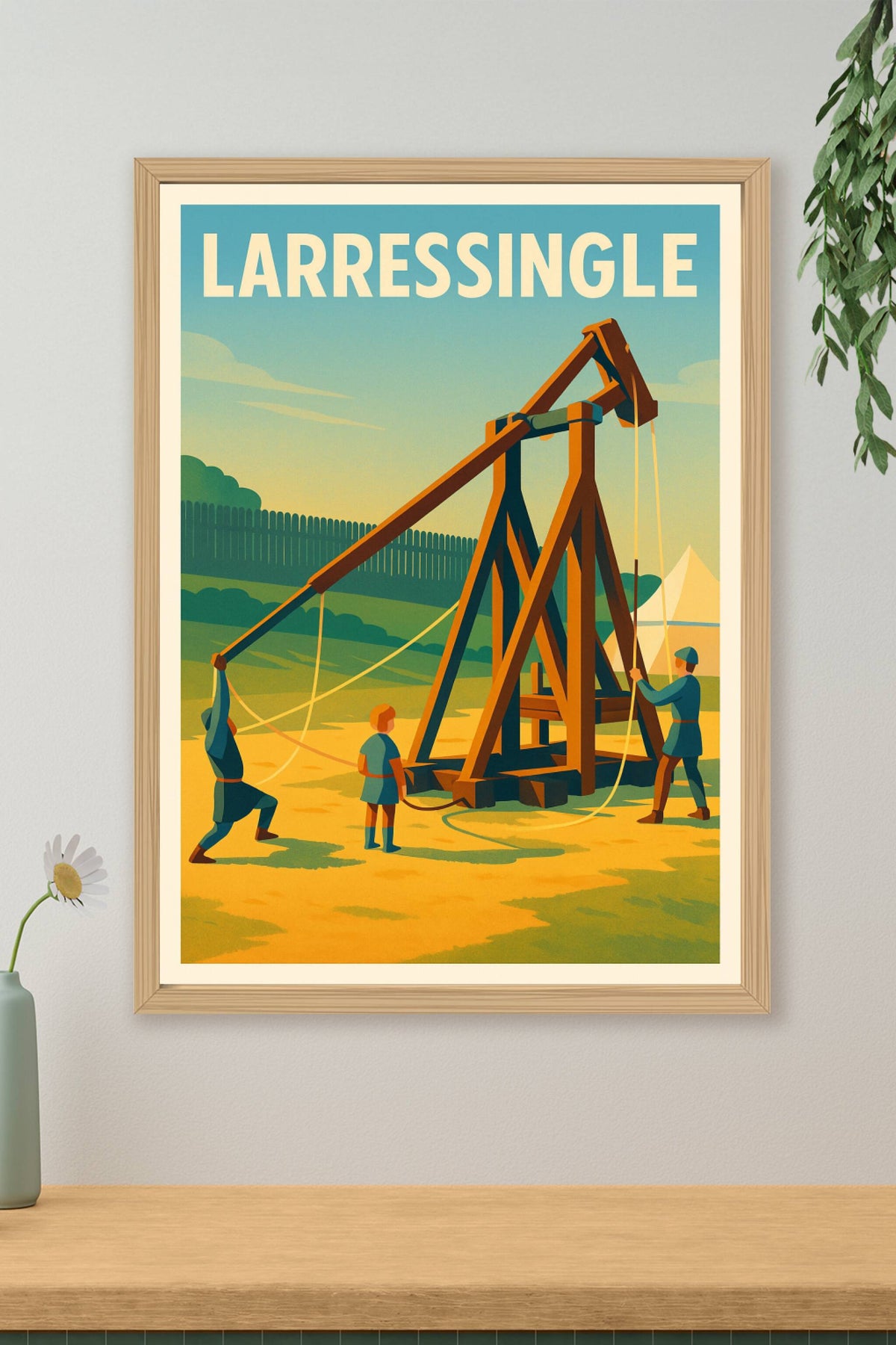 Affiche Larressingle — L'Artisanat Médiéval à l'Honneur · poster d'art de Larressingle