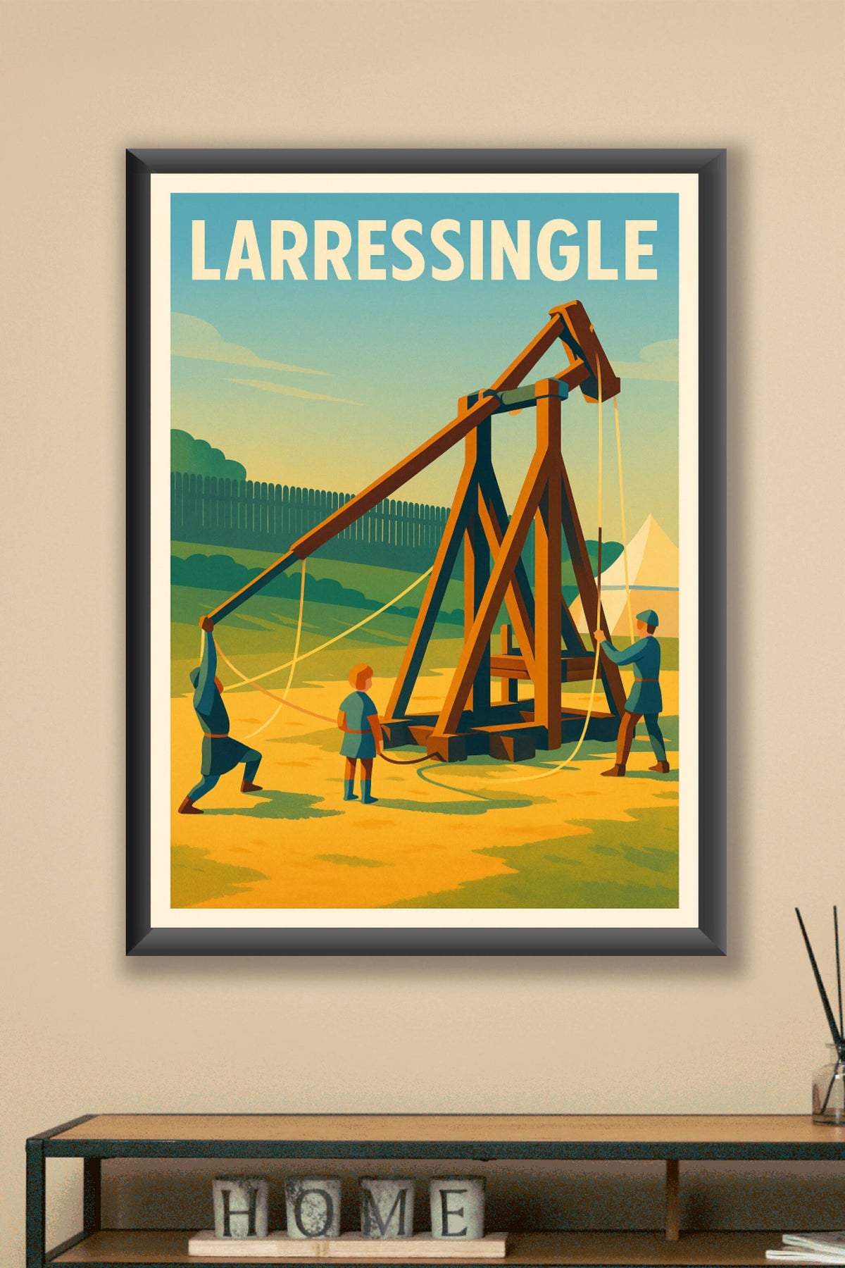 Affiche Larressingle — L'Artisanat Médiéval à l'Honneur · poster d'art de Larressingle
