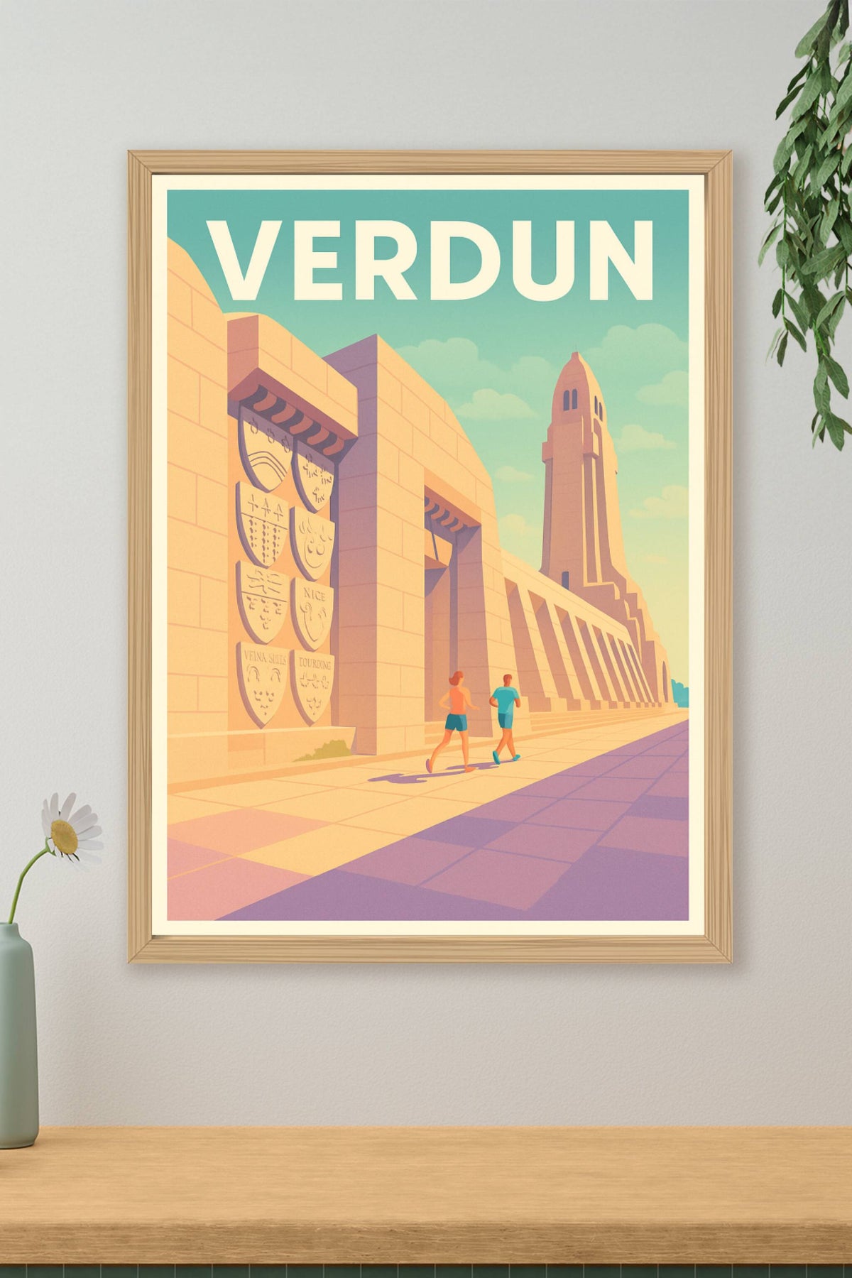 Affiche Verdun — Mémoire et sérénité en promenade · poster d'art de Verdun
