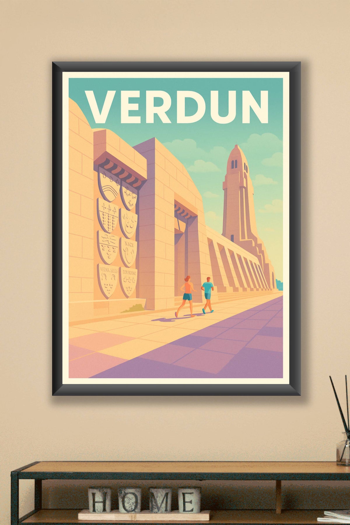 Affiche Verdun — Mémoire et sérénité en promenade · poster d'art de Verdun