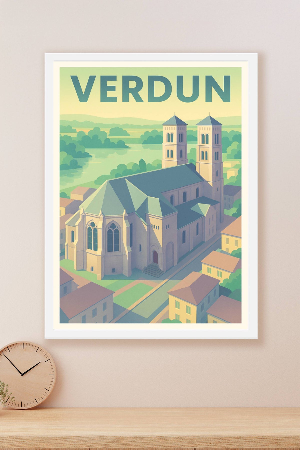Affiche Verdun — Charme historique et paisible · poster d'art de Verdun