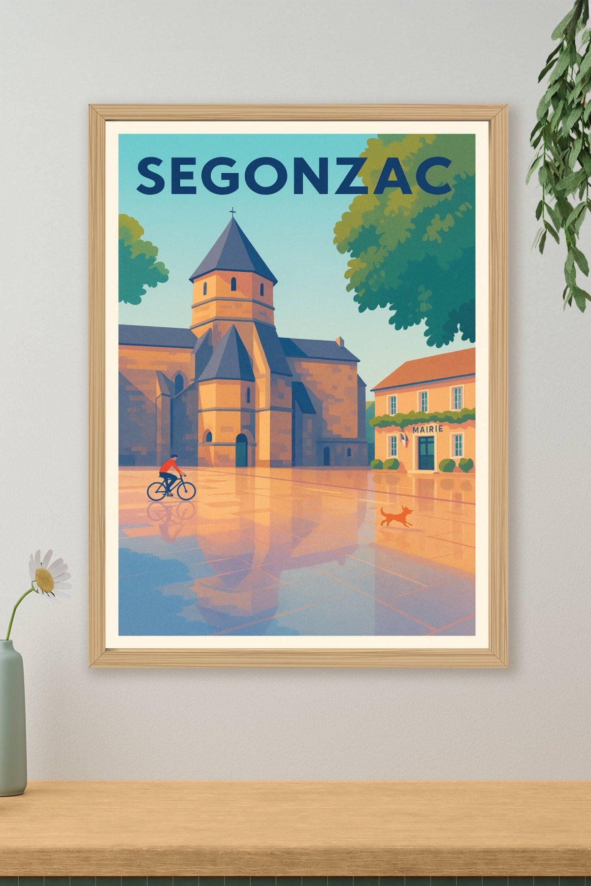 Affiche Segonzac — Harmonie villageoise au cœur de la Charente · poster d'art de Segonzac