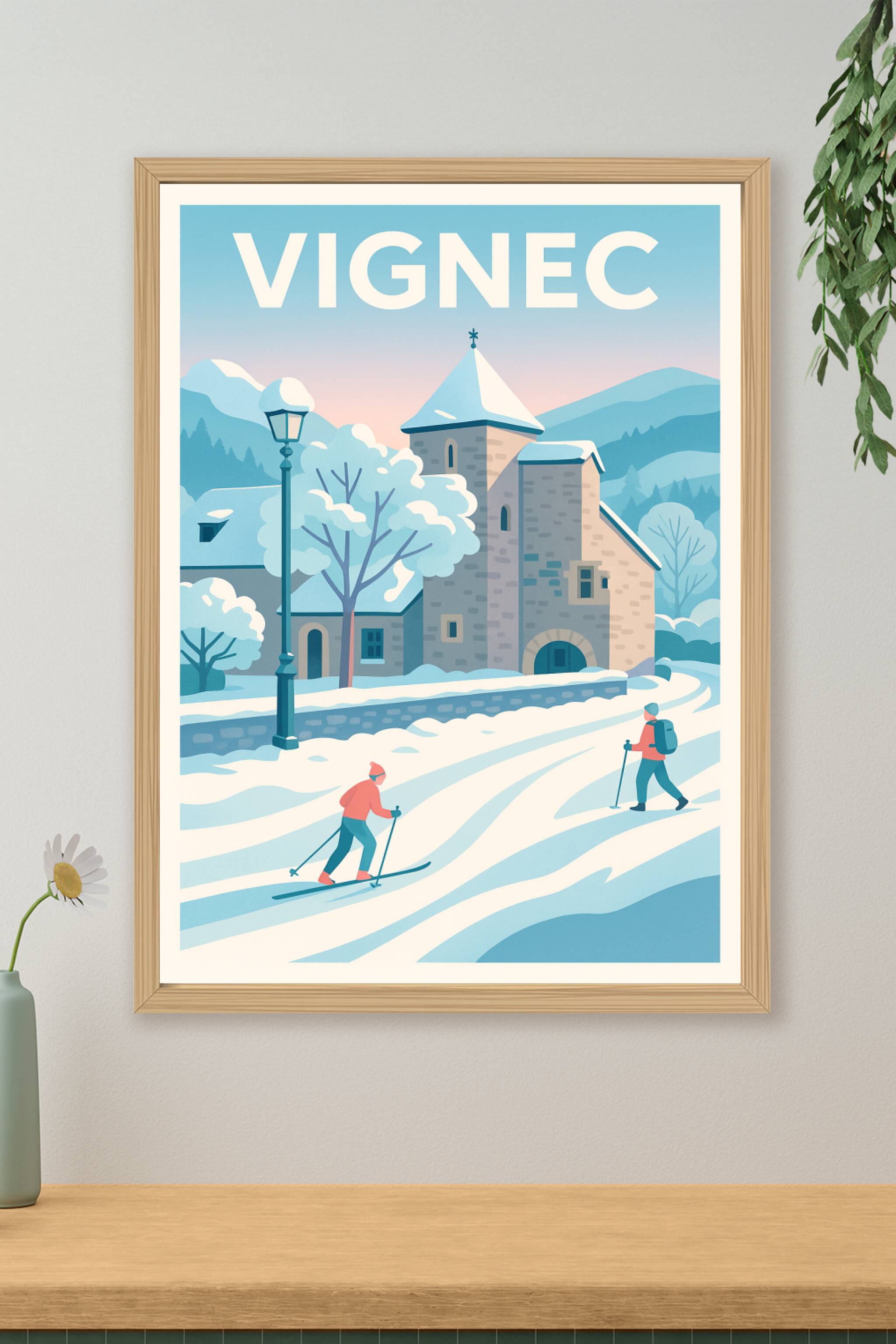 Affiche de Vignec - Évasion hivernale en montagne