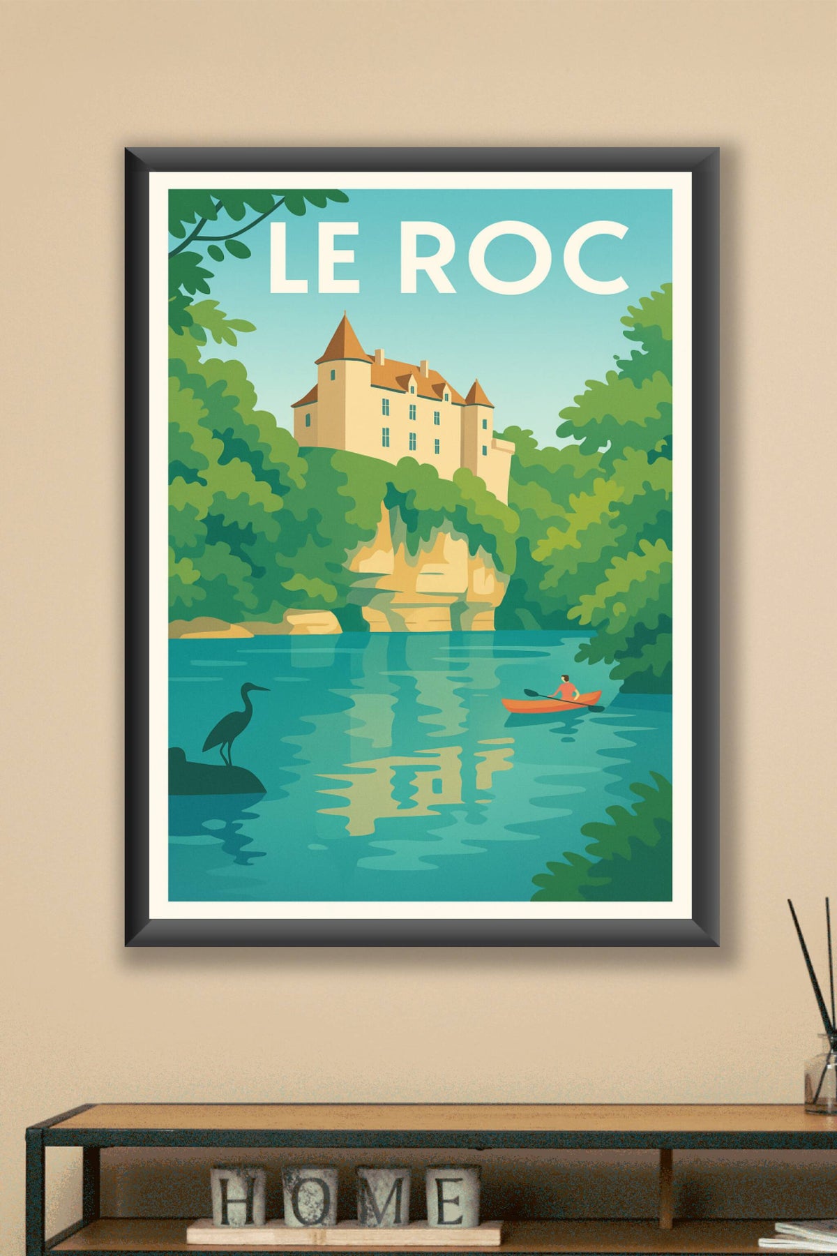 Affiche Le Roc — Sérénité et Nature au Château · poster d'art de Le Roc