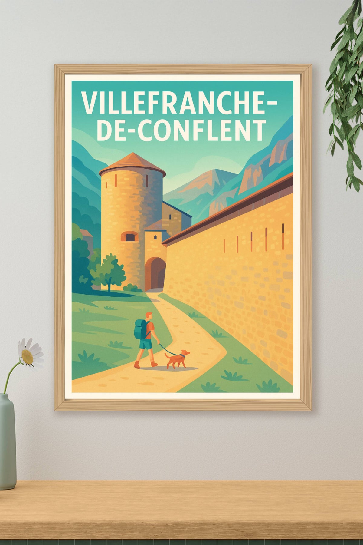 Affiche Villefranche-de-Conflent — Évasion au cœur des remparts historiques · poster d'art de Villefranche-de-Conflent