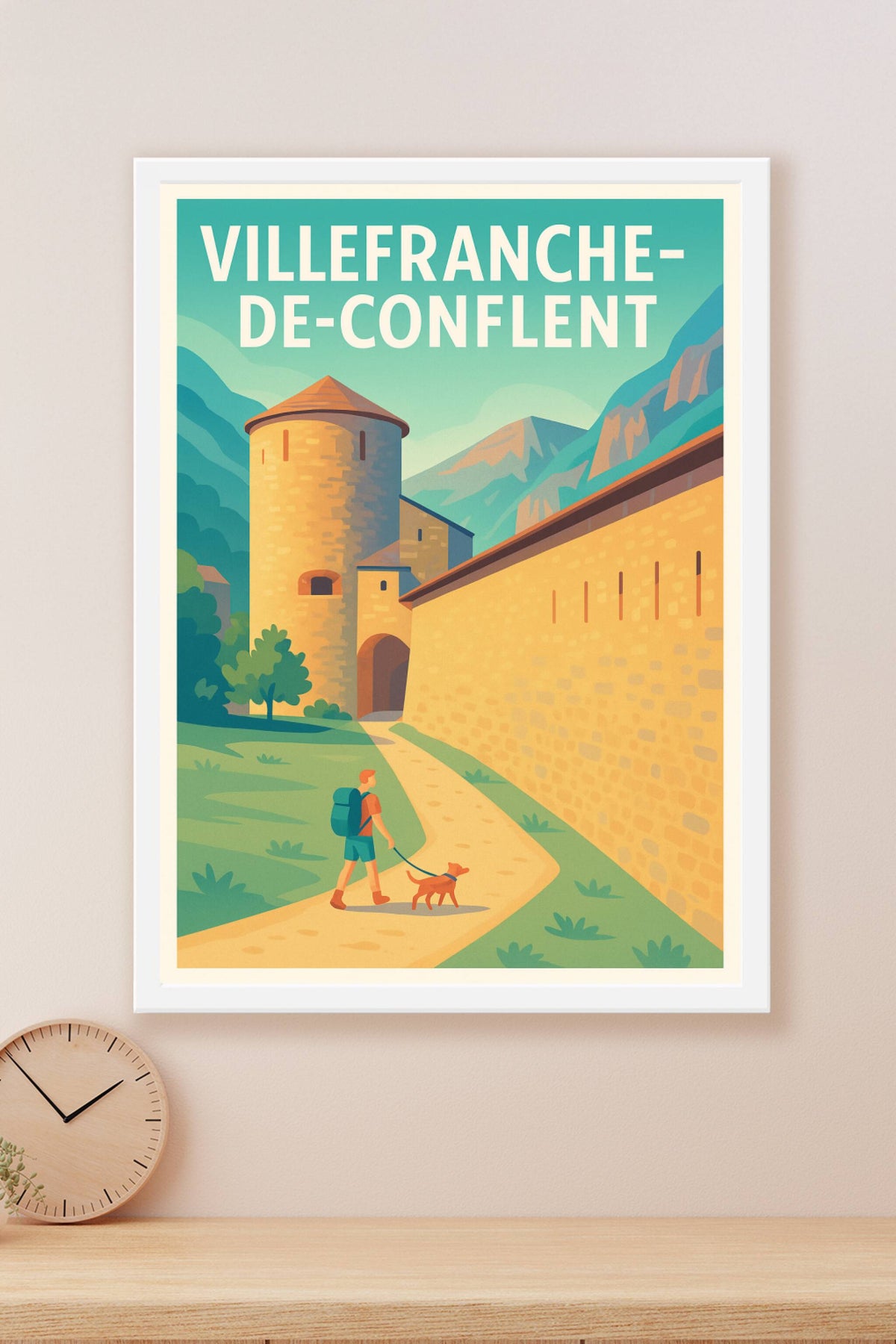 Affiche Villefranche-de-Conflent — Évasion au cœur des remparts historiques · poster d'art de Villefranche-de-Conflent