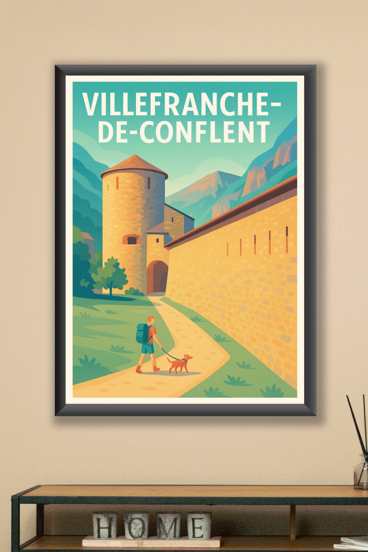 Affiche Villefranche-de-Conflent — Évasion au cœur des remparts historiques · poster d'art de Villefranche-de-Conflent