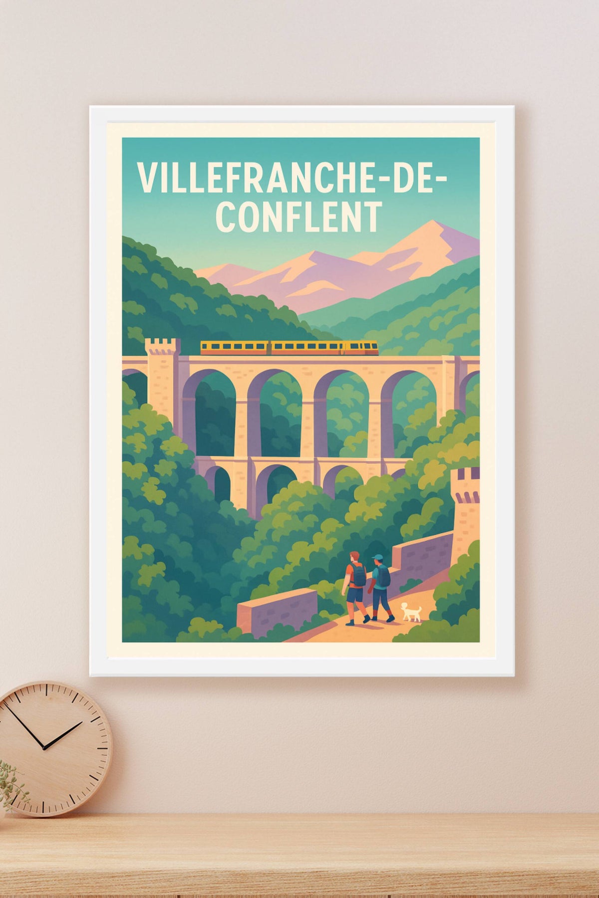Affiche Villefranche-de-Conflent — Voyage au cœur des Pyrénées · poster d'art de Villefranche-de-Conflent