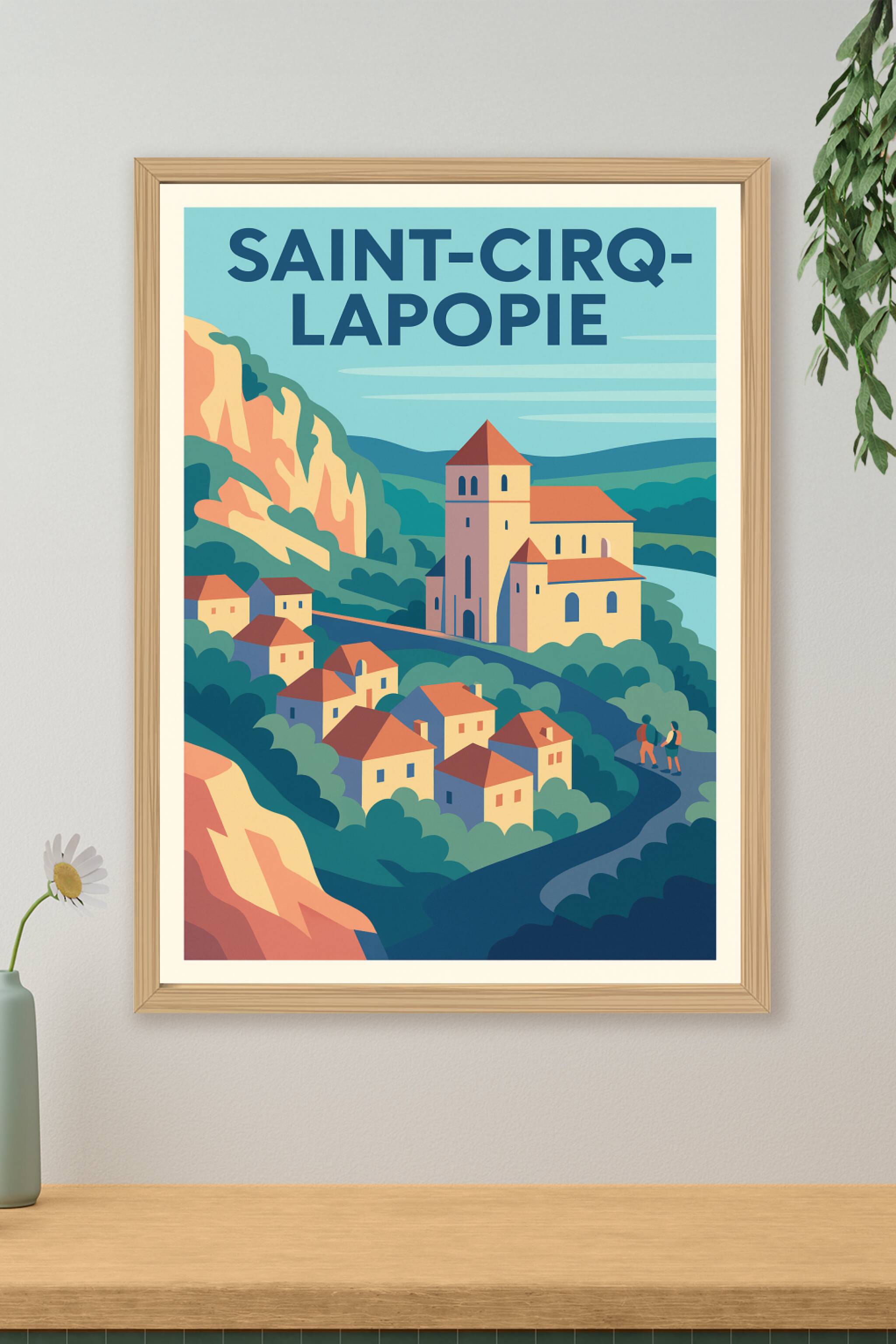 Affiche de Saint-Cirq-Lapopie - Un joyau médiéval suspendu dans le temps