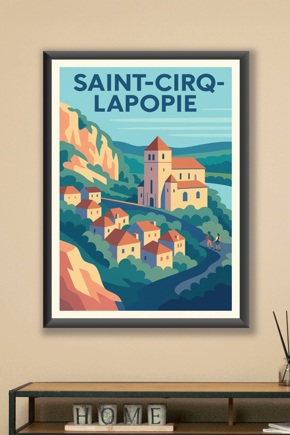 Affiche Saint-Cirq-Lapopie — Un joyau médiéval suspendu dans le temps · poster d'art de Saint-Cirq-Lapopie