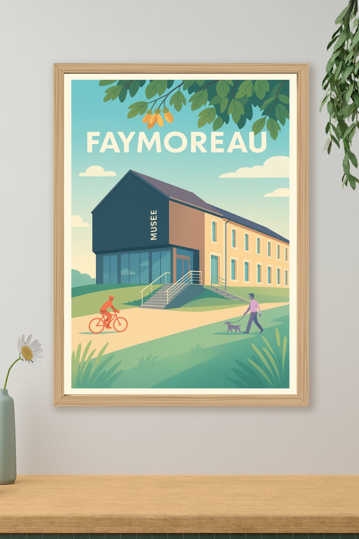 Affiche Faymoreau — Le charme tranquille du musée local · poster d'art de Faymoreau