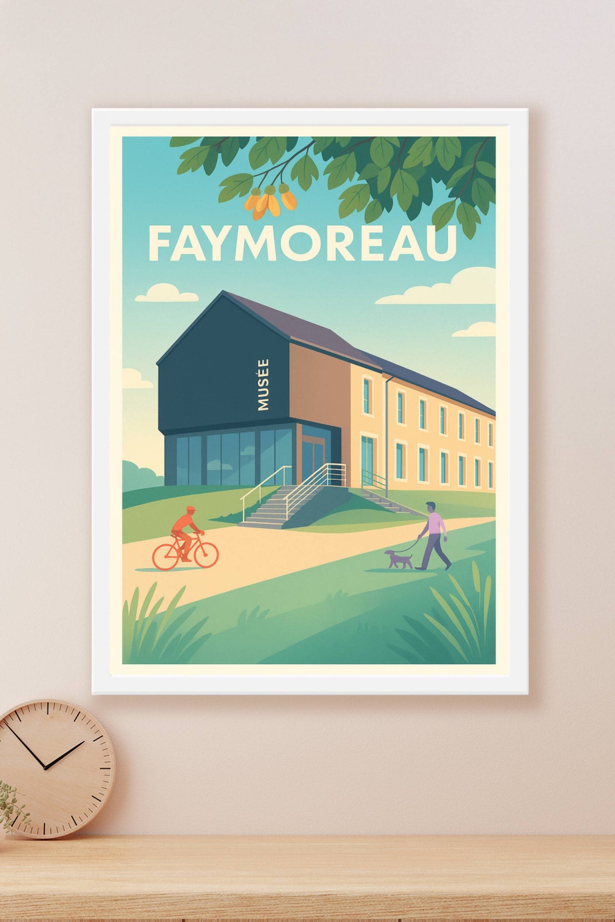 Affiche Faymoreau — Le charme tranquille du musée local · poster d'art de Faymoreau